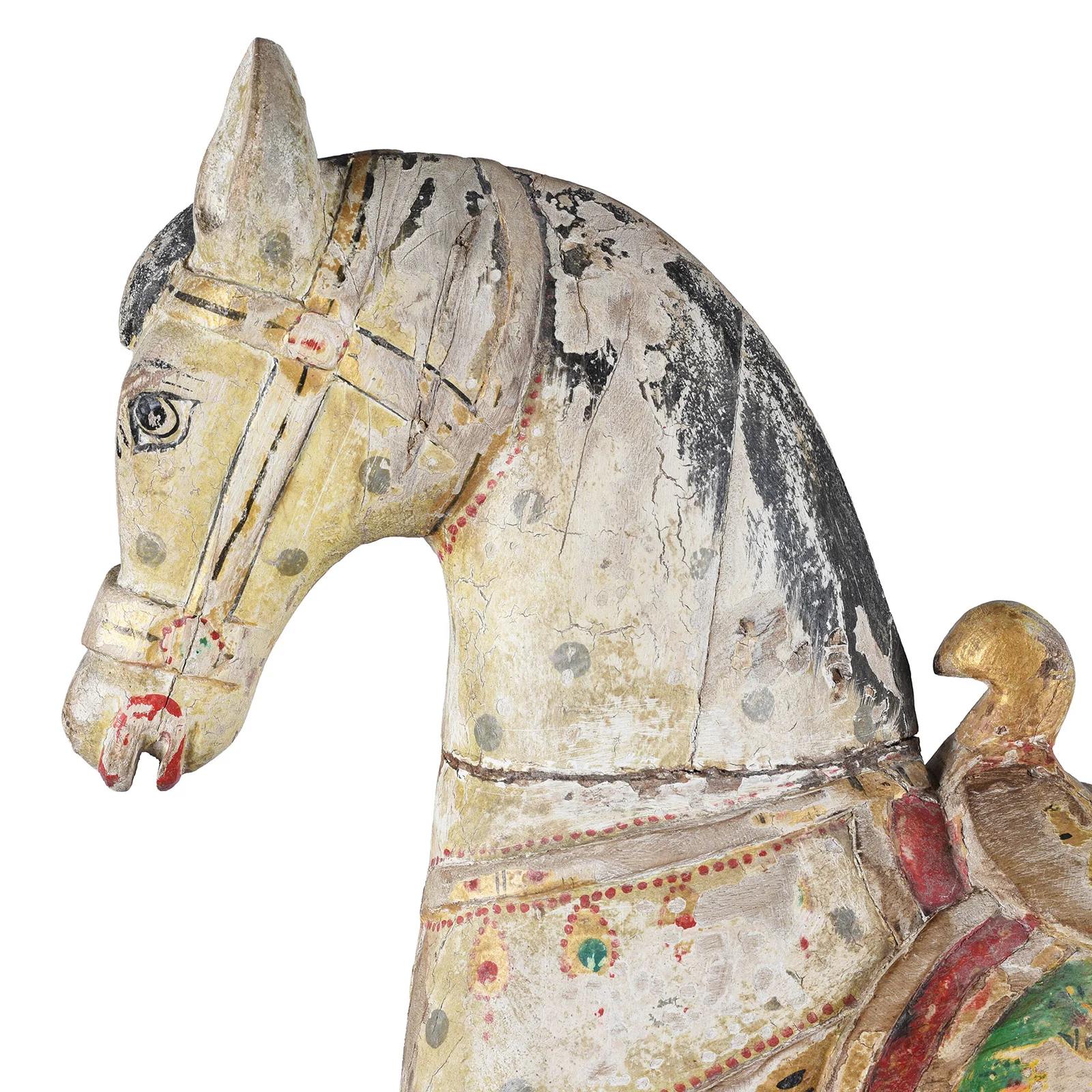 Painted Wooden Horse From Rajasthan - Image 4