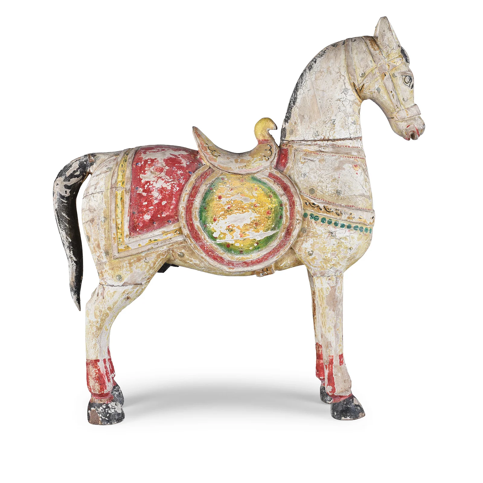 Painted Wooden Horse From Rajasthan - Image 6