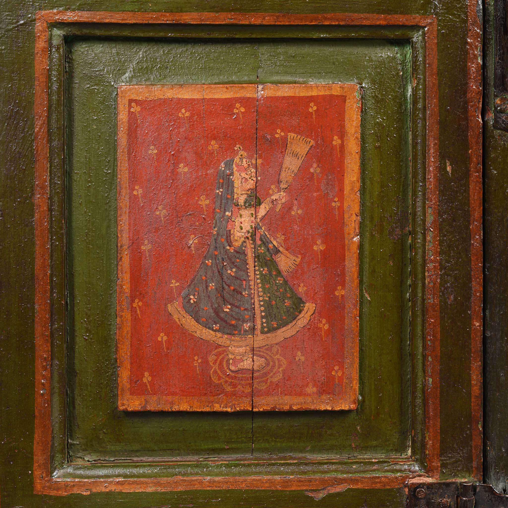 Painted Indian Cabinet From Bikaner - 19thC - Image 12