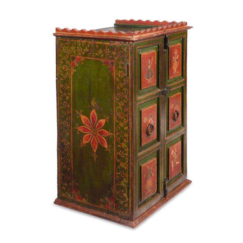 Painted Indian Cabinet From Bikaner - 19thC - Image 2