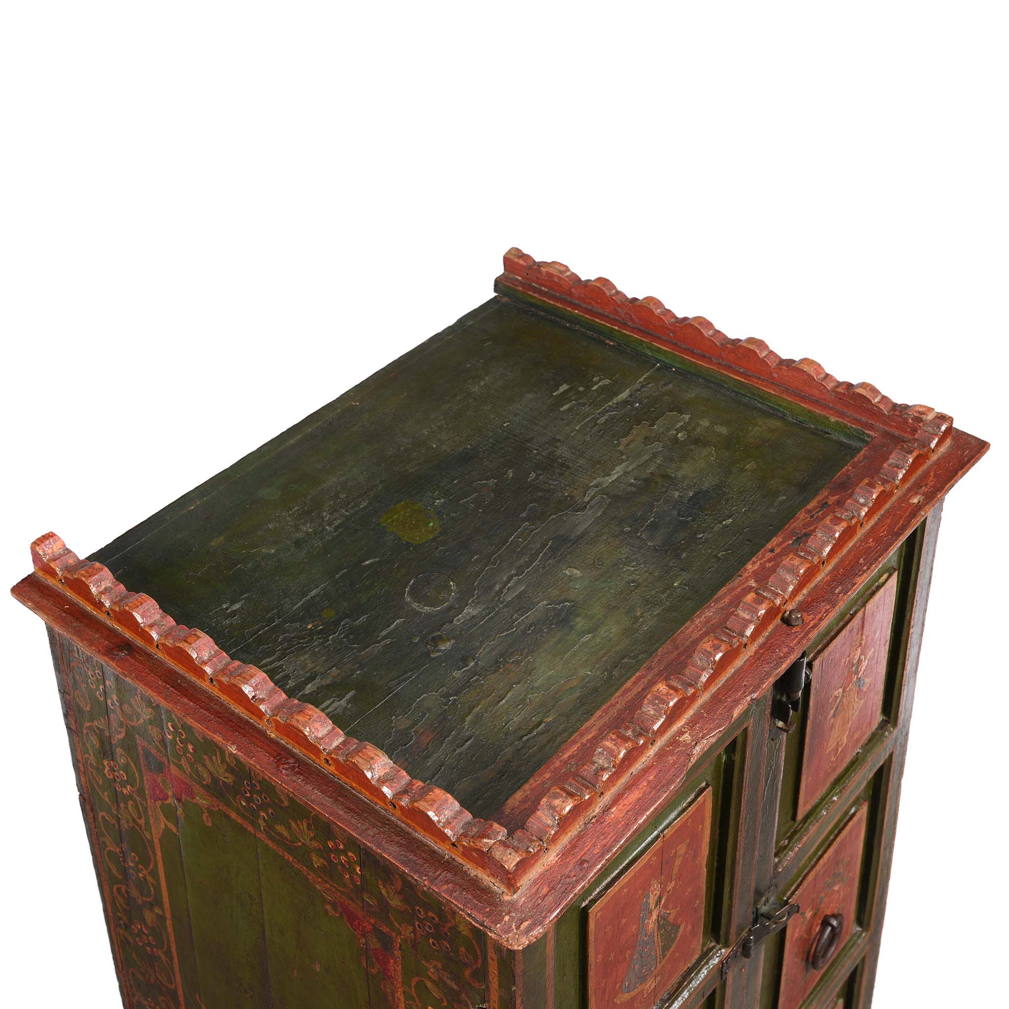 Painted Indian Cabinet From Bikaner - 19thC - Image 4