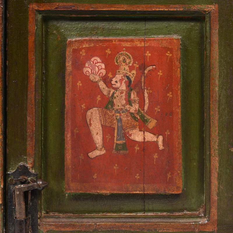 Painted Indian Cabinet From Bikaner - 19thC - Image 9