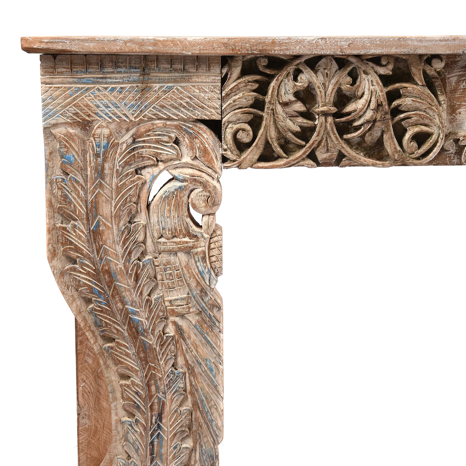 Painted Indian Console Table Made From Reclaimed Teak - Image 2