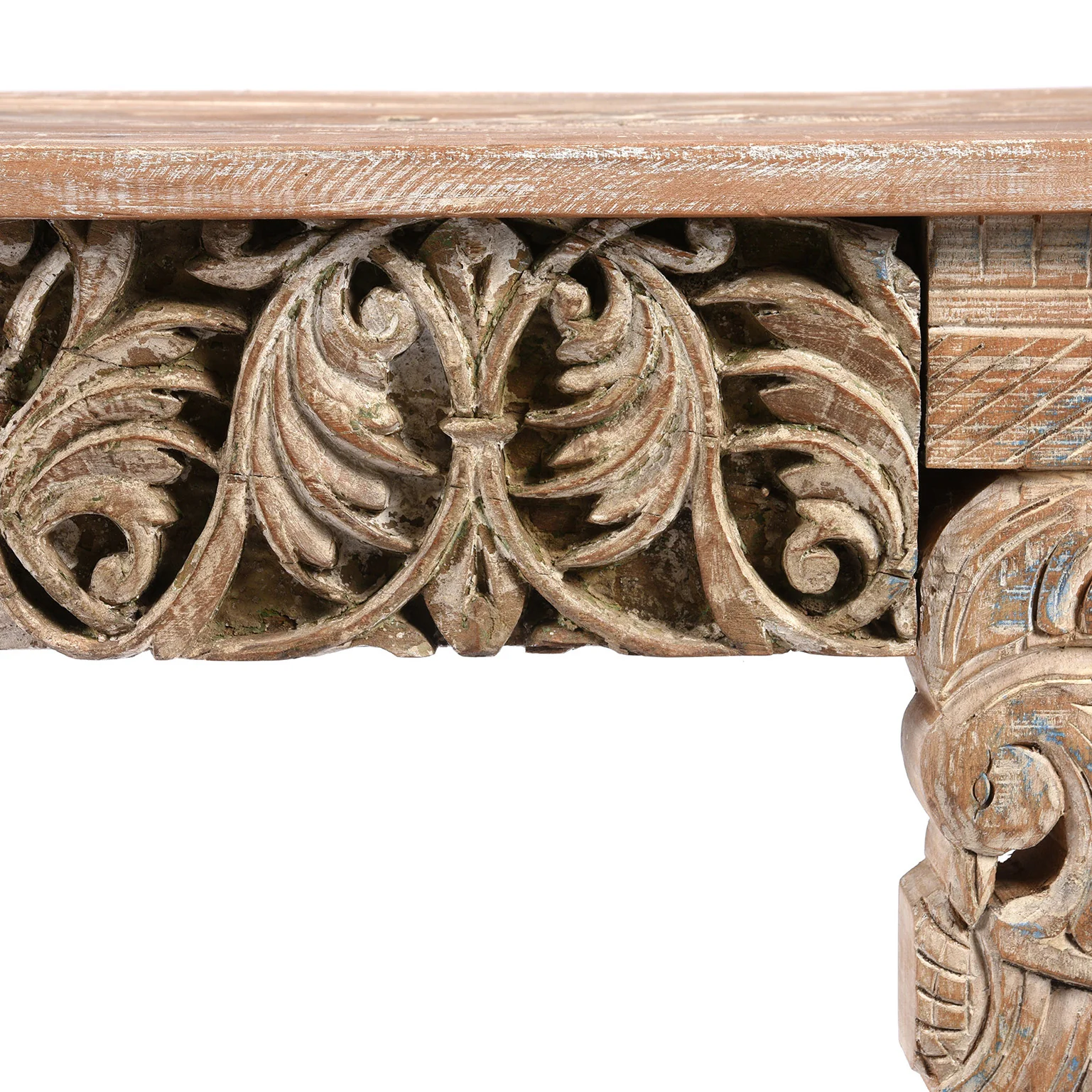 Painted Indian Console Table Made From Reclaimed Teak - Image 6