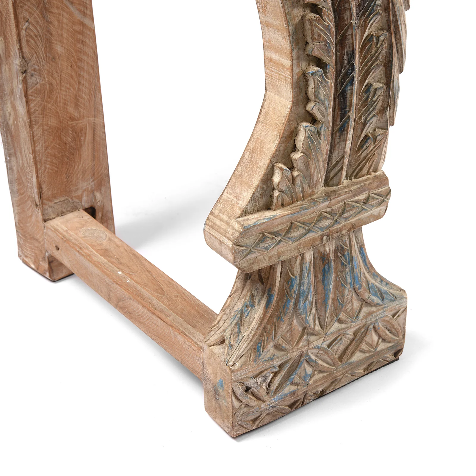 Painted Indian Console Table Made From Reclaimed Teak - Image 8