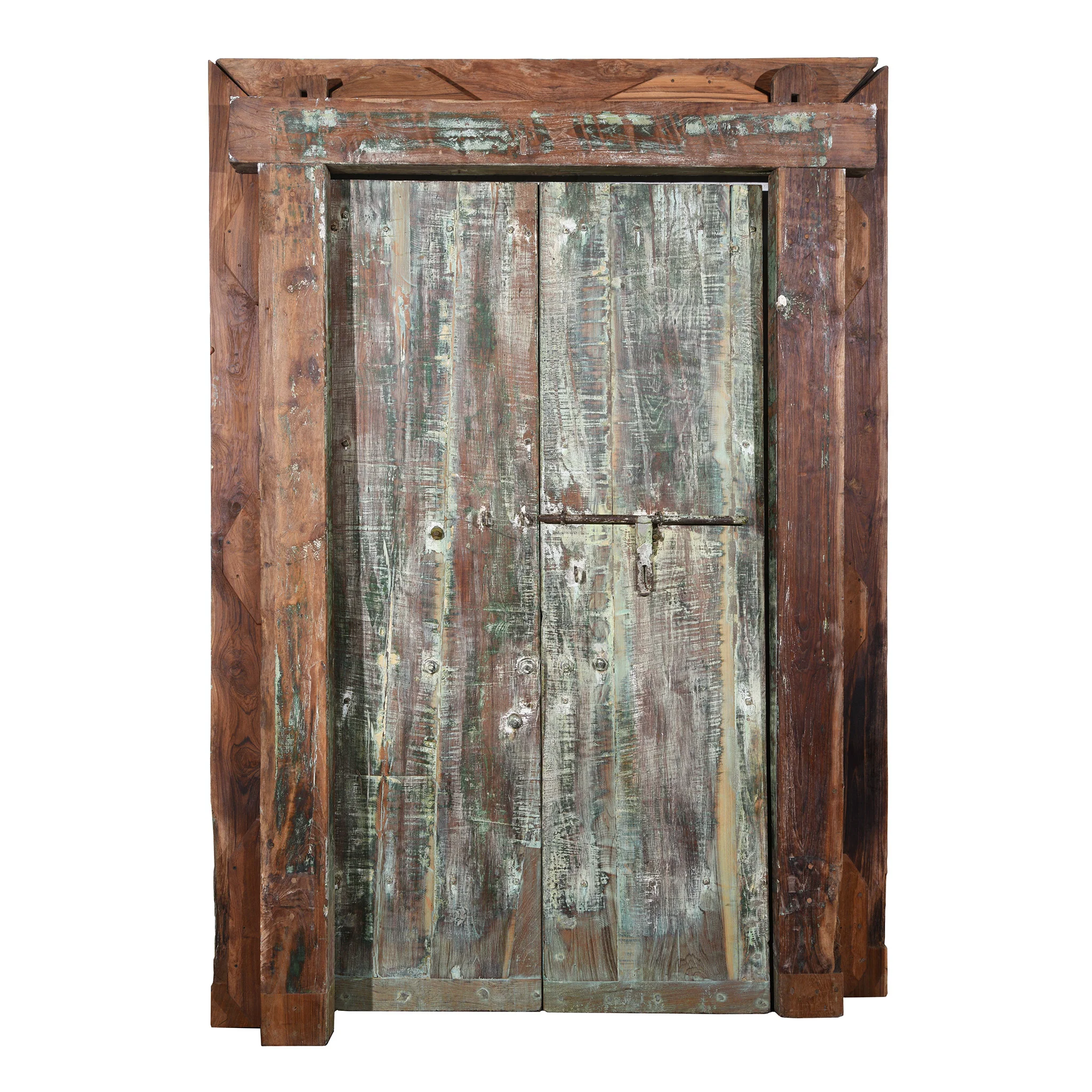 Old Painted Indian Doors From Gujarat - 19thC - Image 3