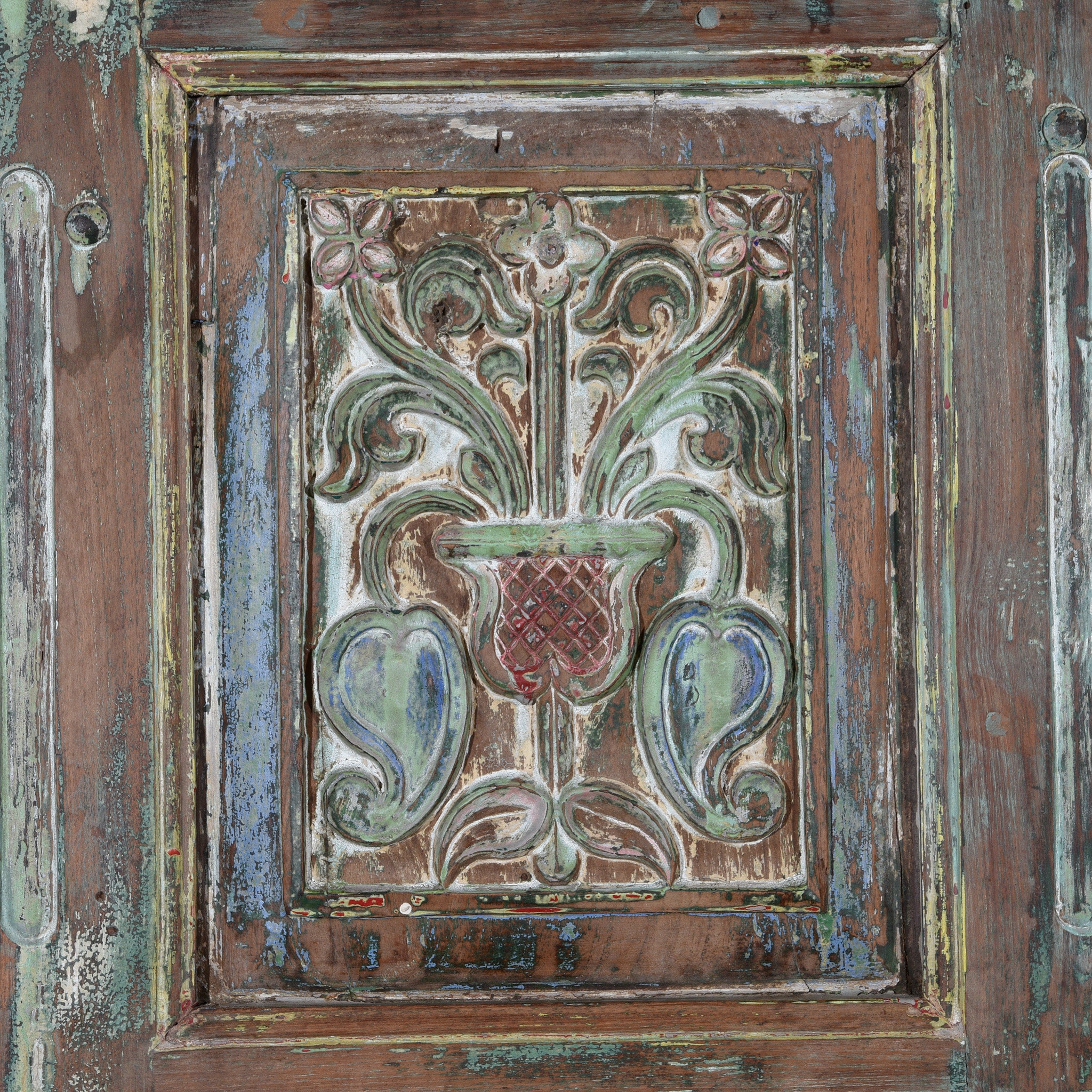 Old Painted Indian Doors From Gujarat - 19thC - Image 6