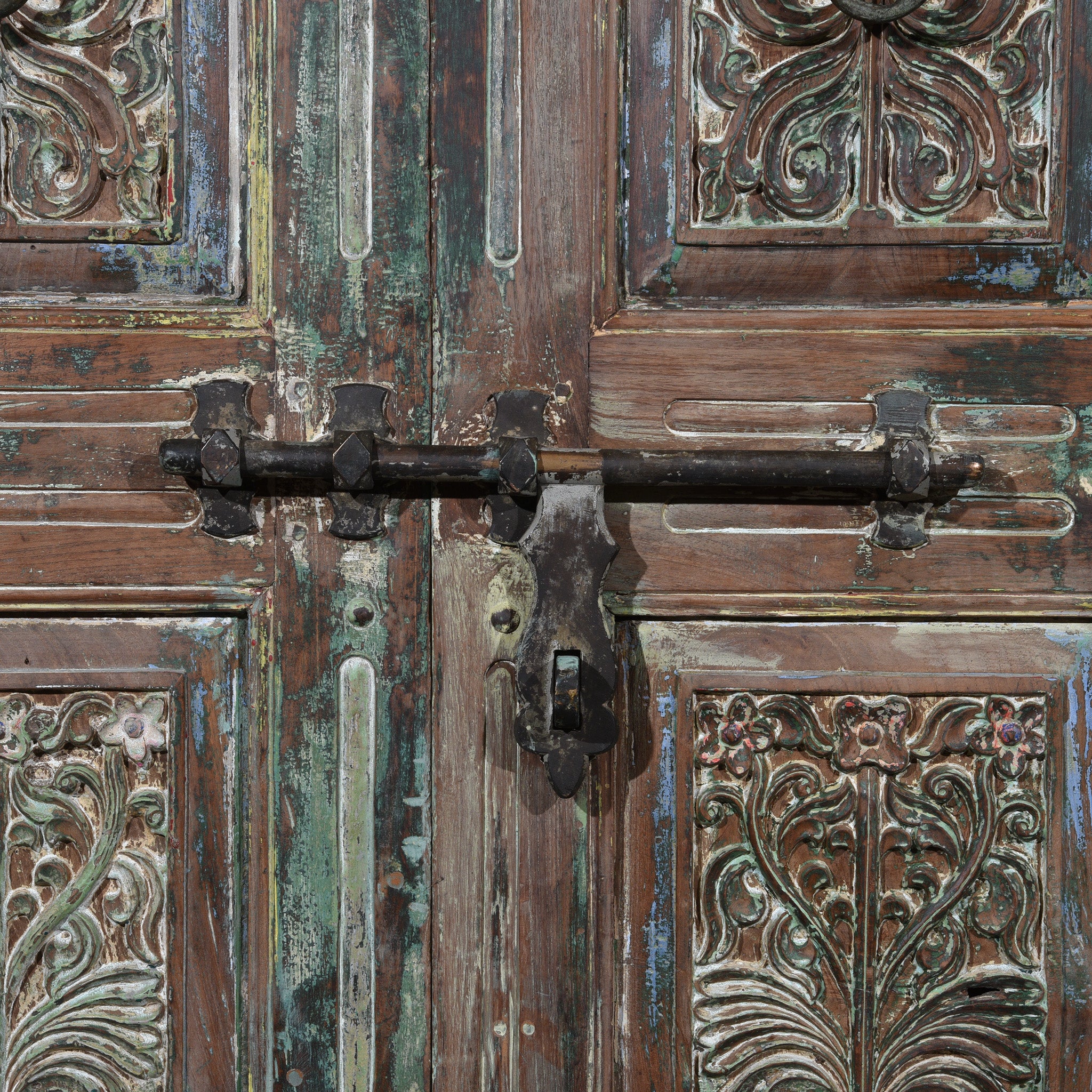 Old Painted Indian Doors From Gujarat - 19thC - Image 8