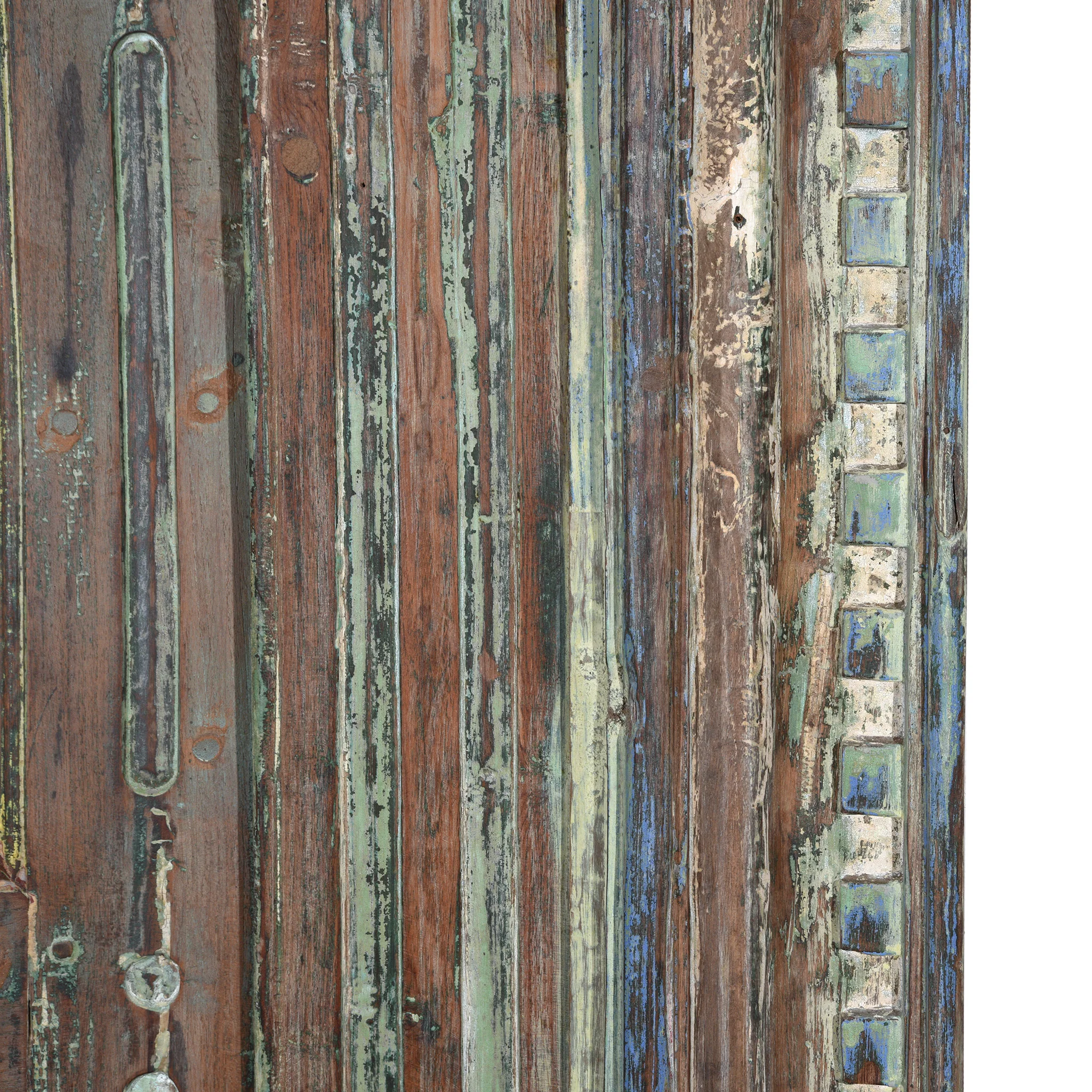 Old Painted Indian Doors From Gujarat - 19thC - Image 9
