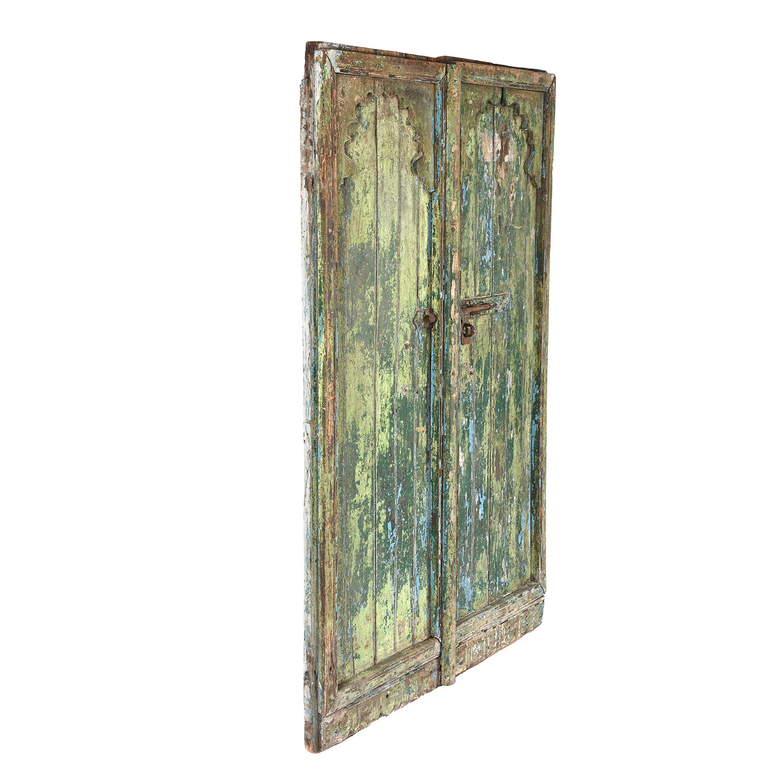 Painted Indian Door From Gujarat - Late 19th Century - Image 4