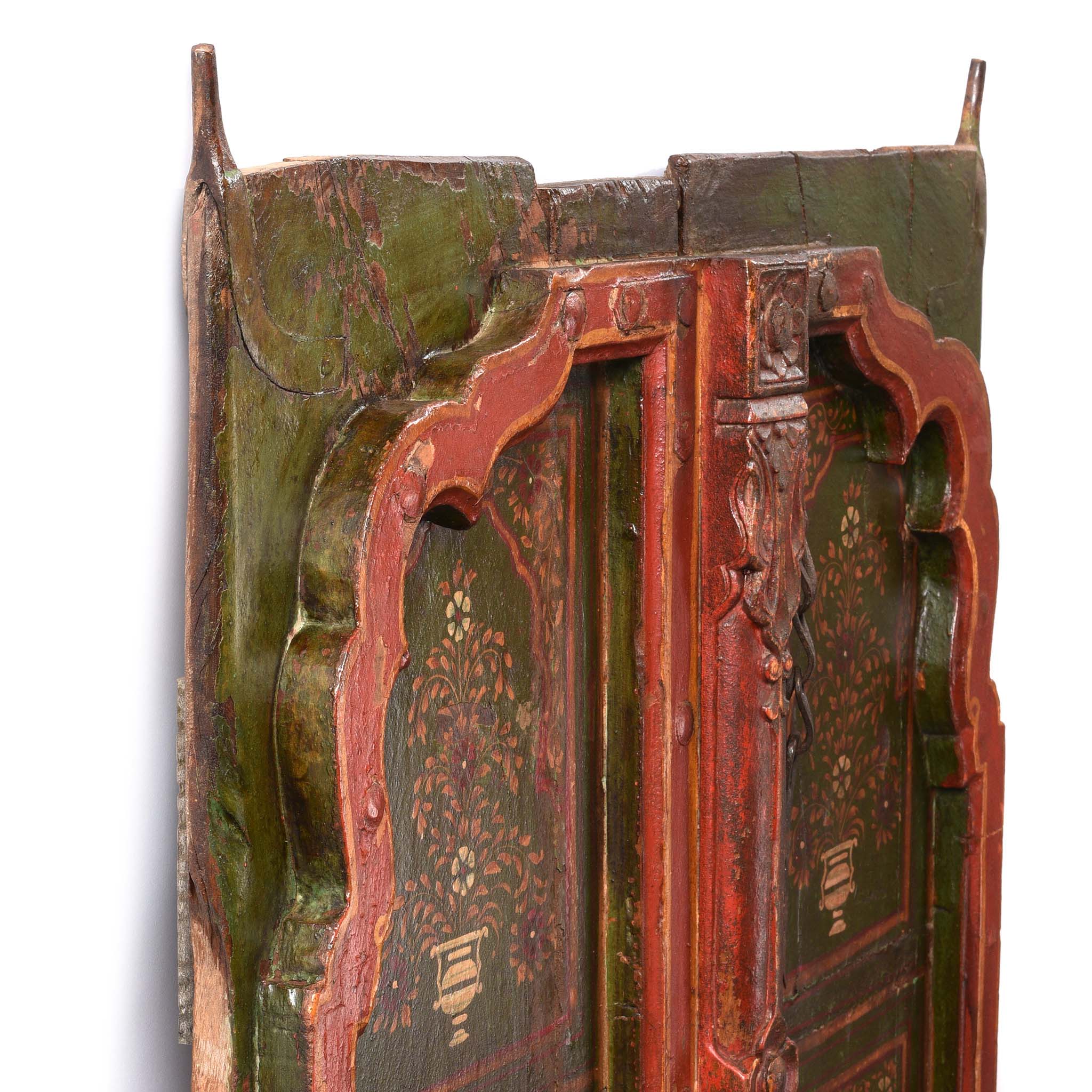Painted Indian Roheda Doors From Bikaner - 19thC - Image 5