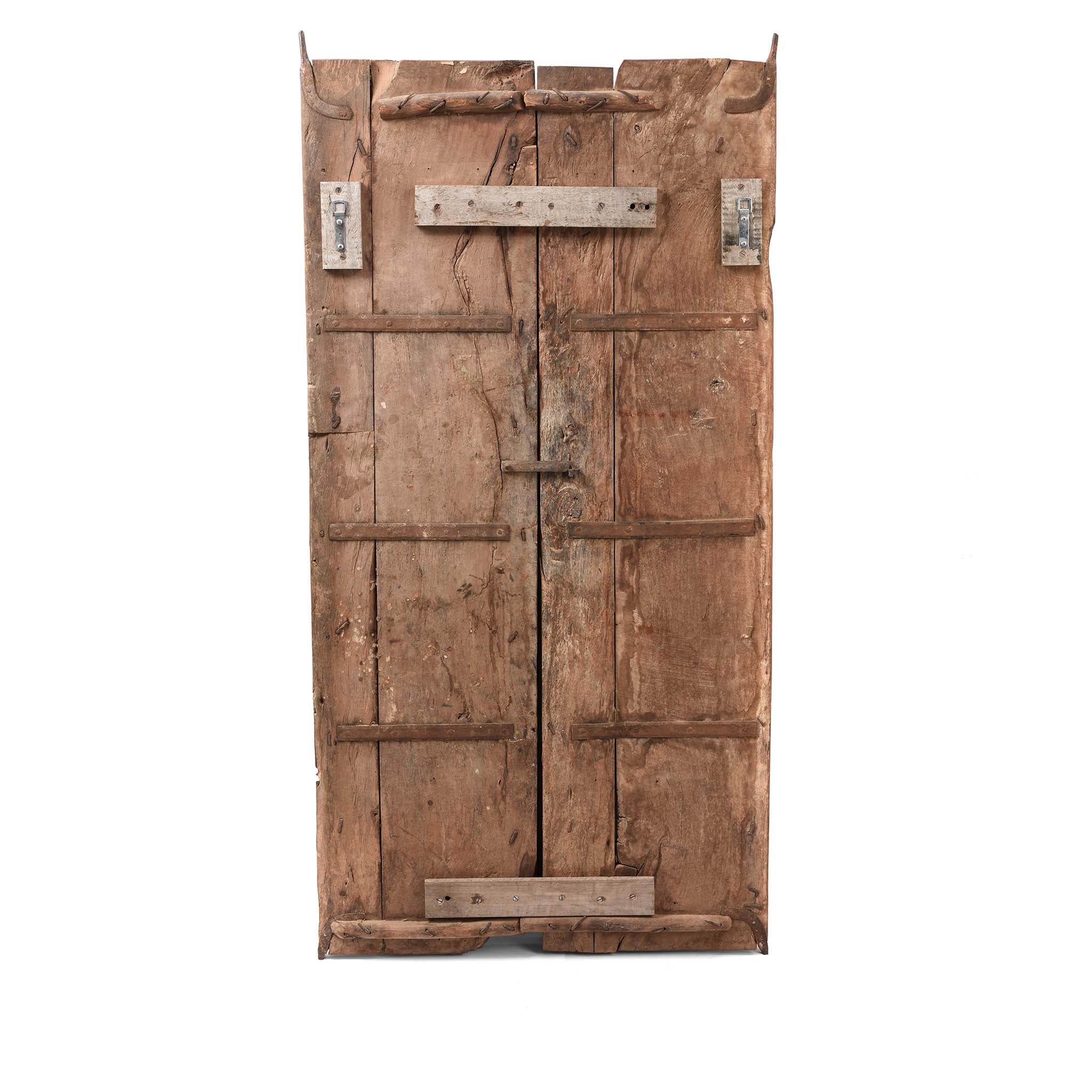 Painted Indian Roheda Doors From Bikaner - 19thC - Image 6