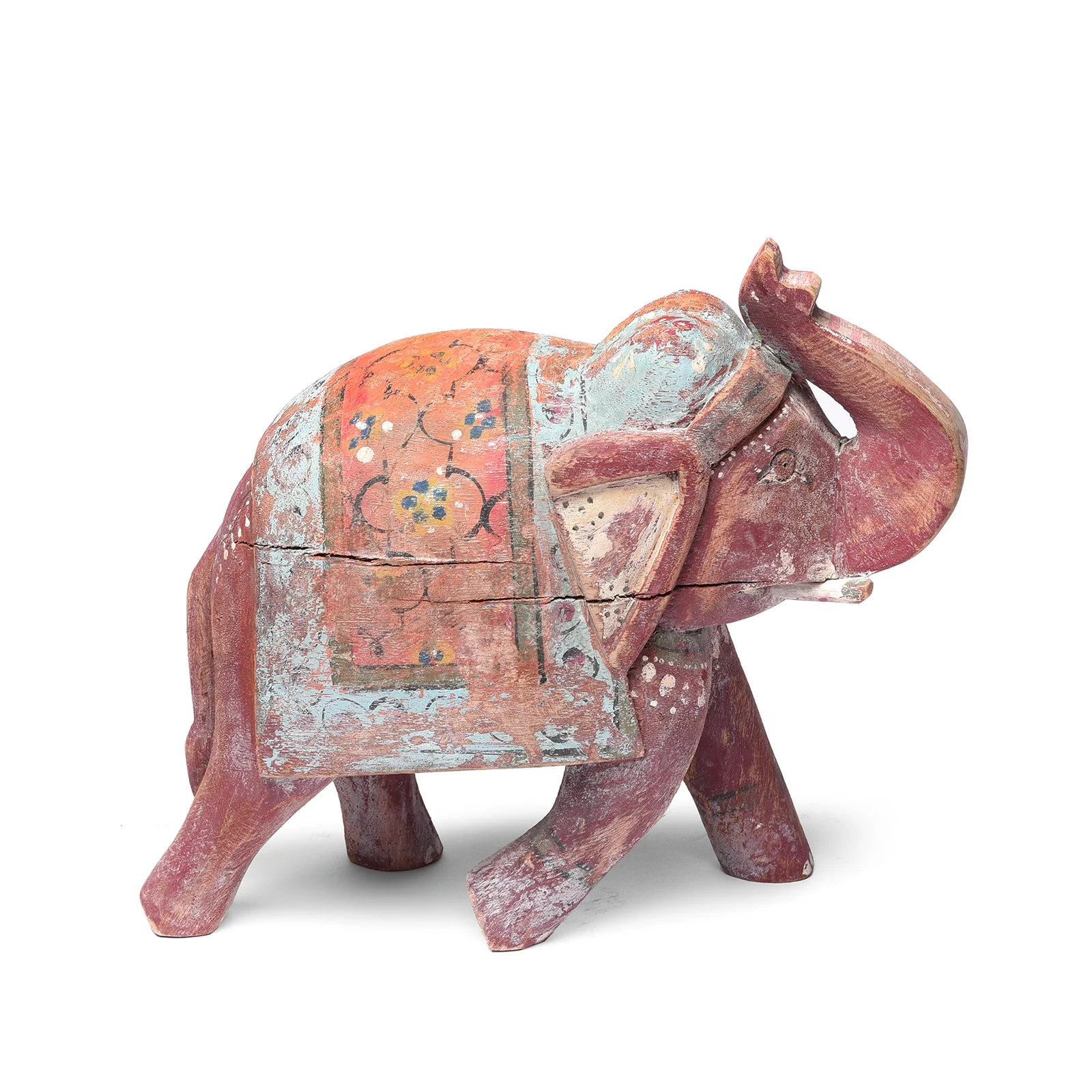 Painted Indian Elephant Figurine From Rajasthan - Image 10