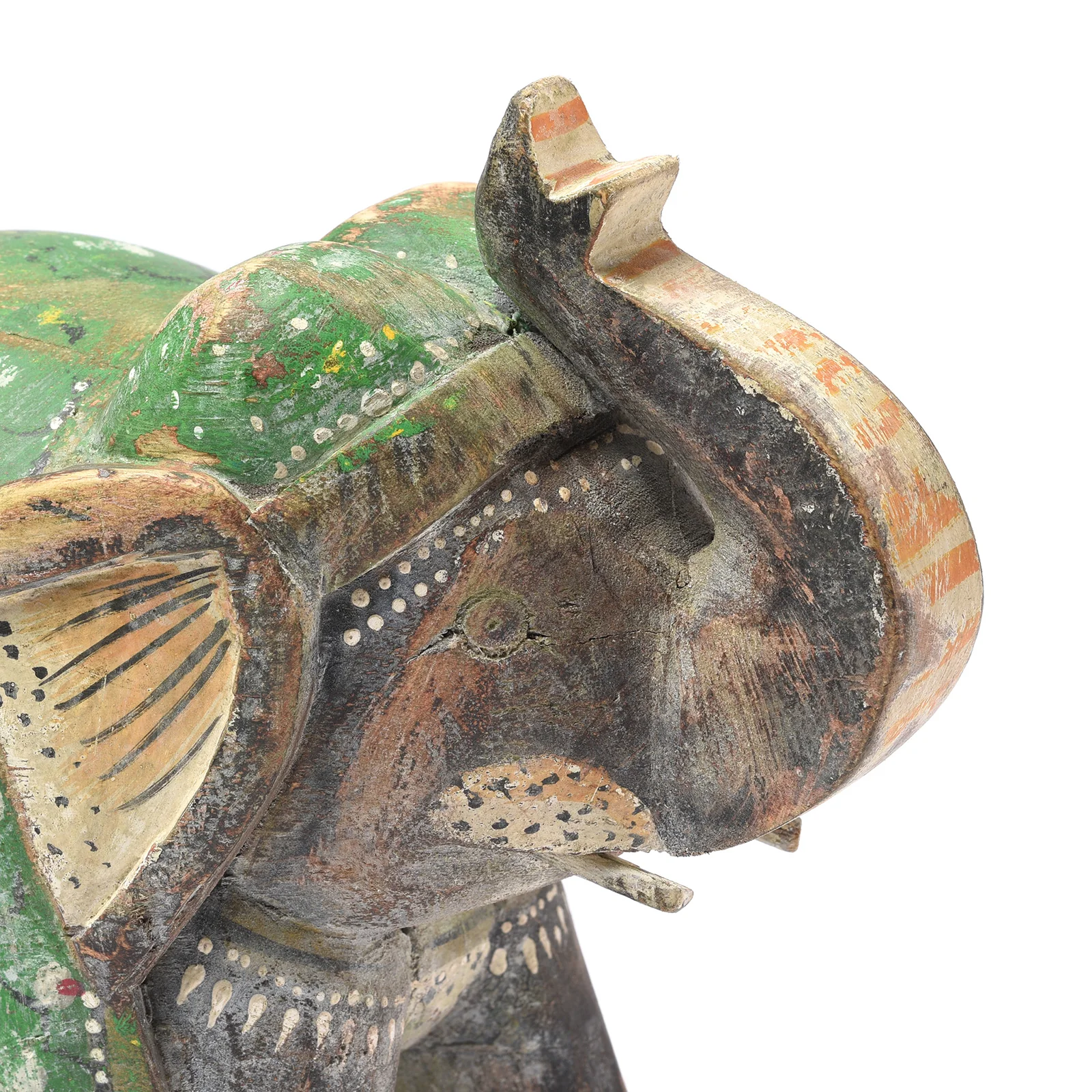 Painted Indian Elephant Figurine From Rajasthan - Image 11