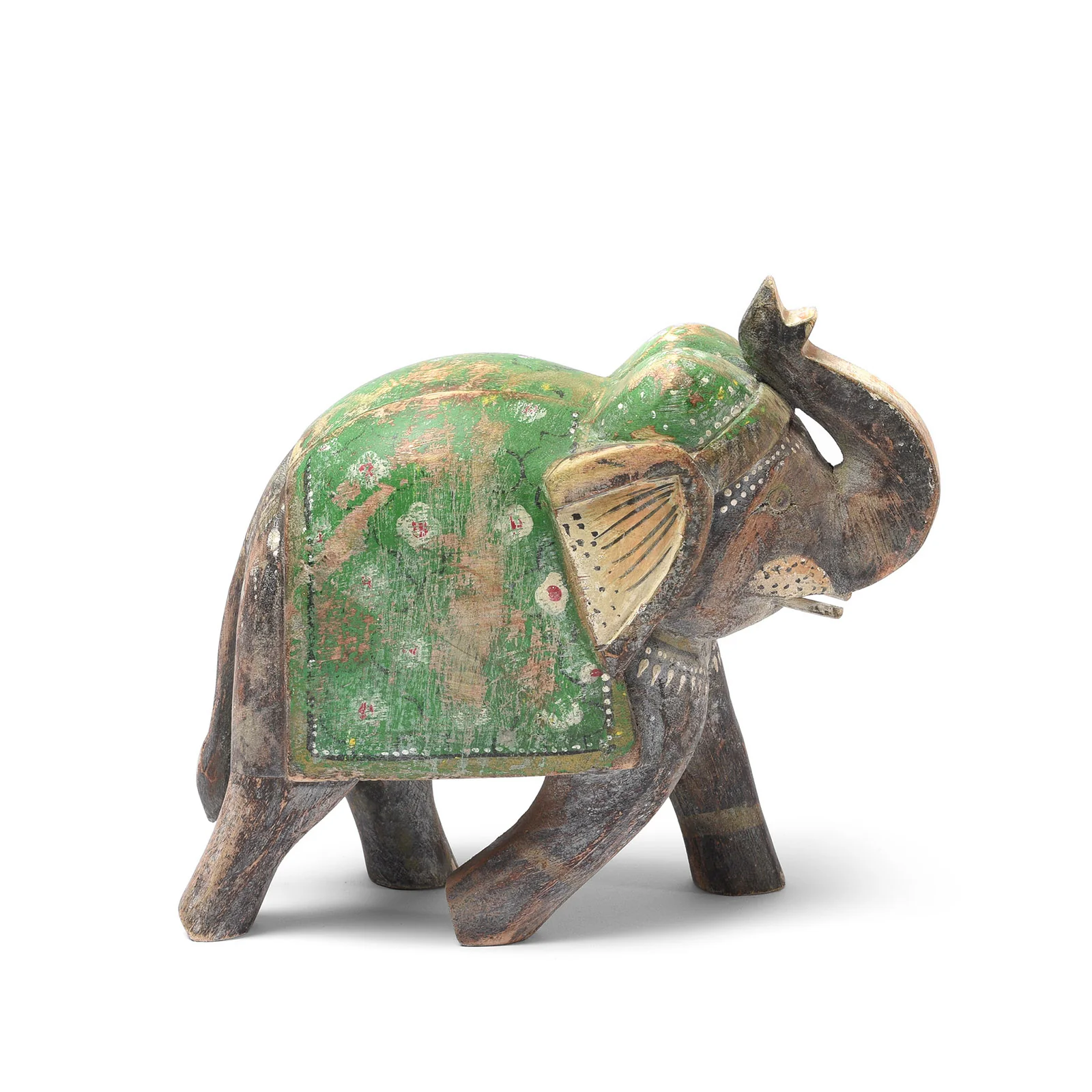 Painted Indian Elephant Figurine From Rajasthan - Image 12