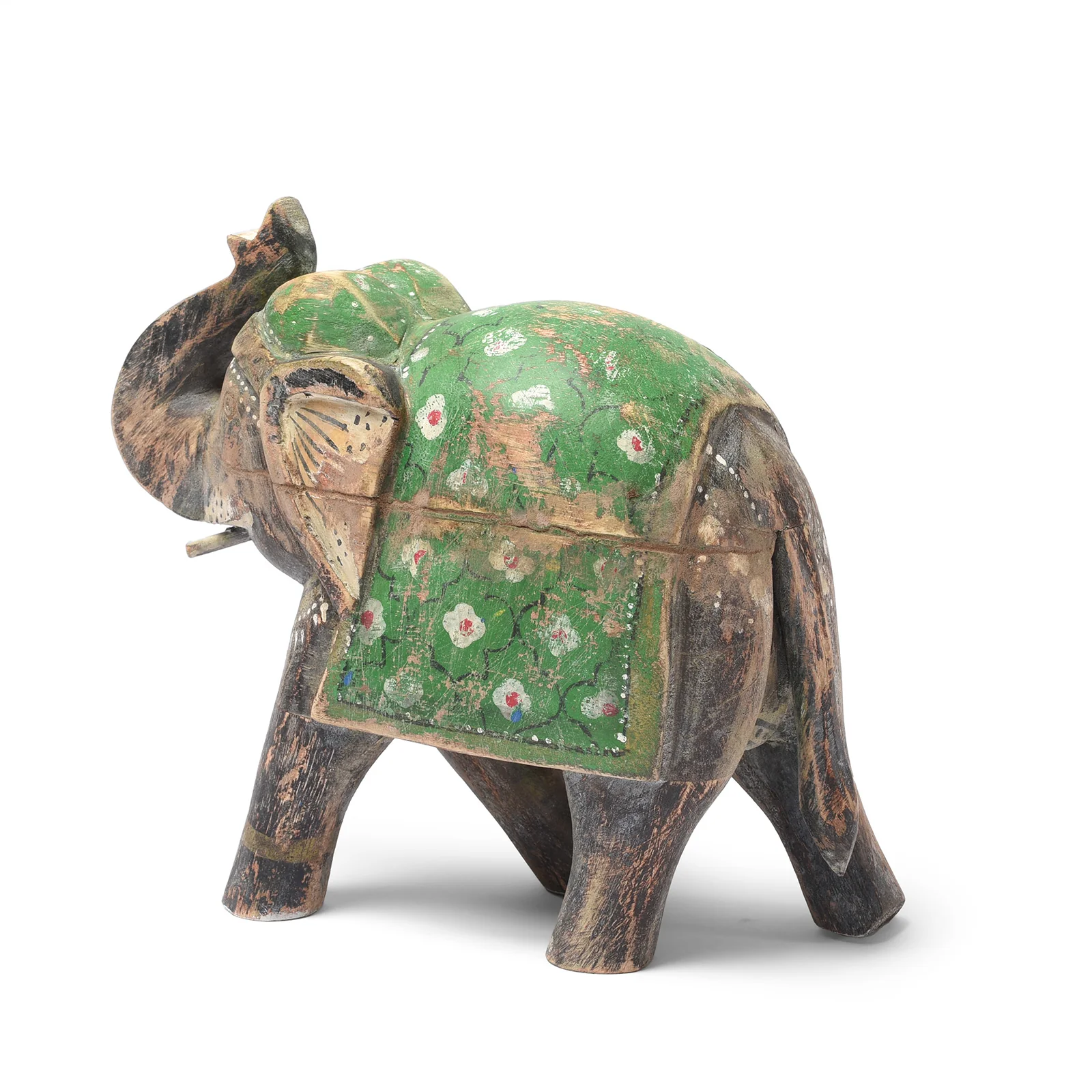 Painted Indian Elephant Figurine From Rajasthan - Image 13