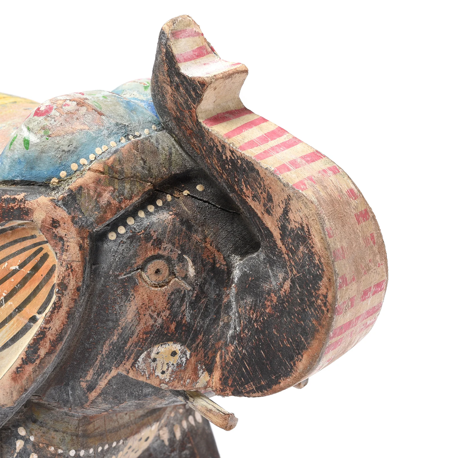 Painted Indian Elephant Figurine From Rajasthan - Image 15