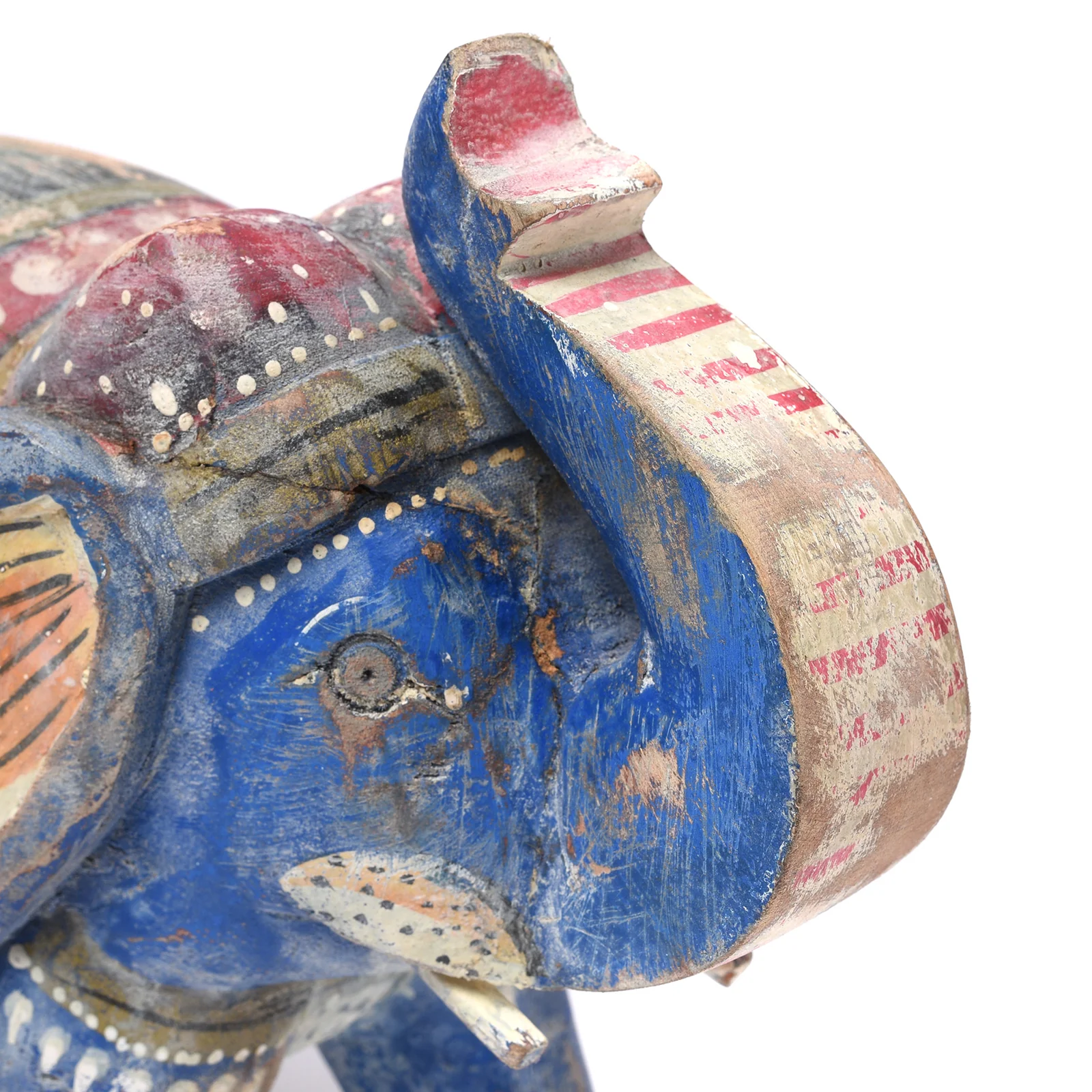 Painted Indian Elephant Figurine From Rajasthan - Image 3