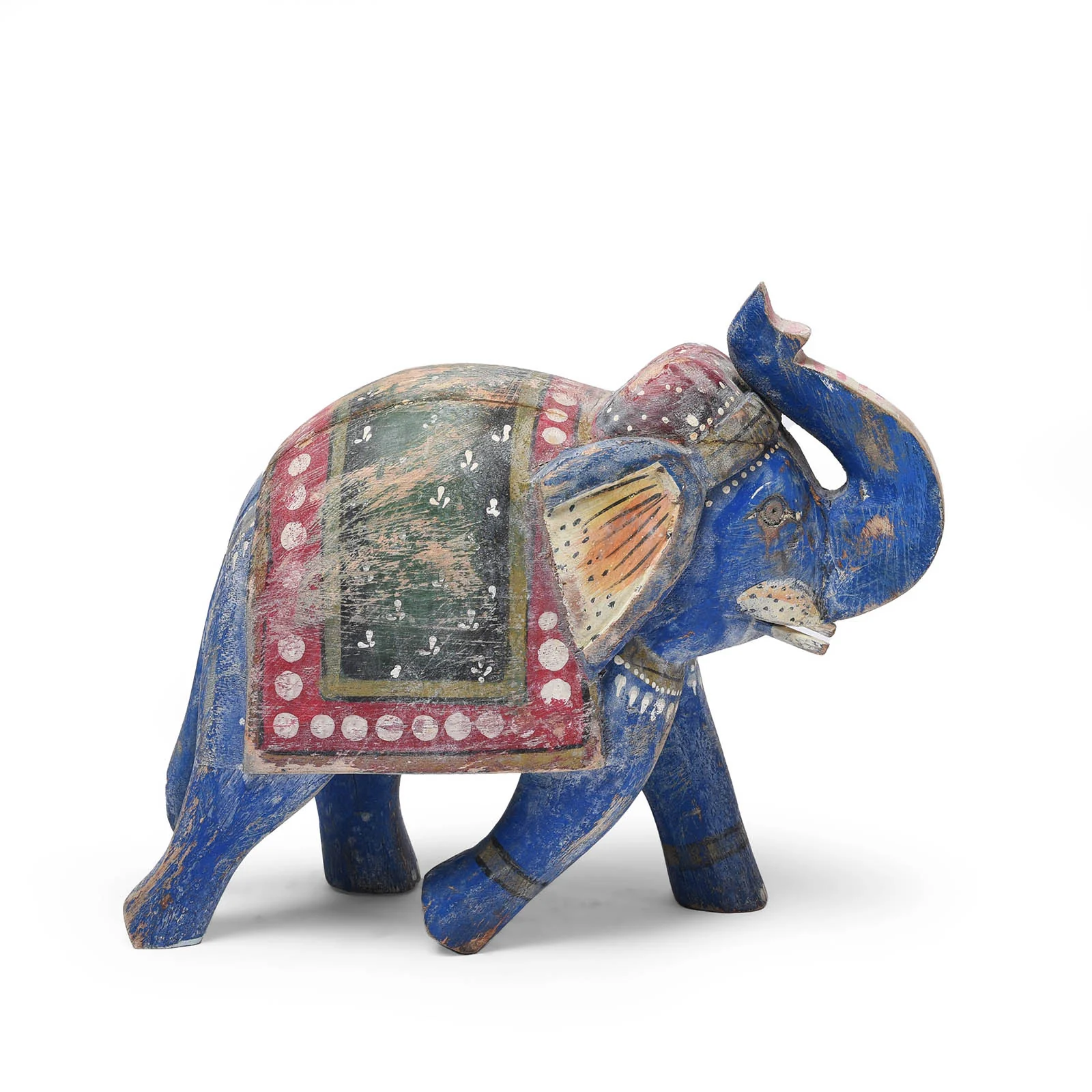 Painted Indian Elephant Figurine From Rajasthan - Image 4