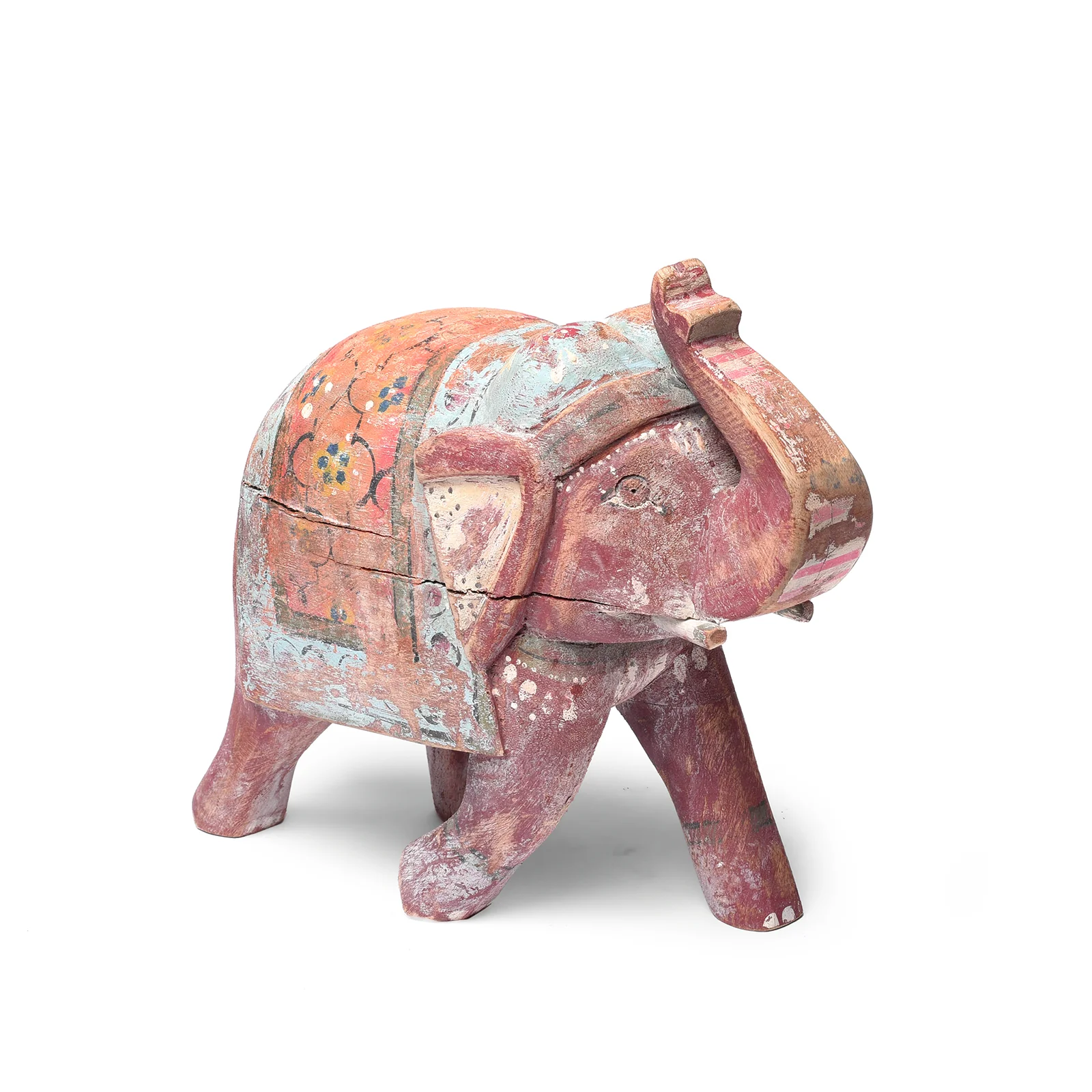Painted Indian Elephant Figurine From Rajasthan - Image 5