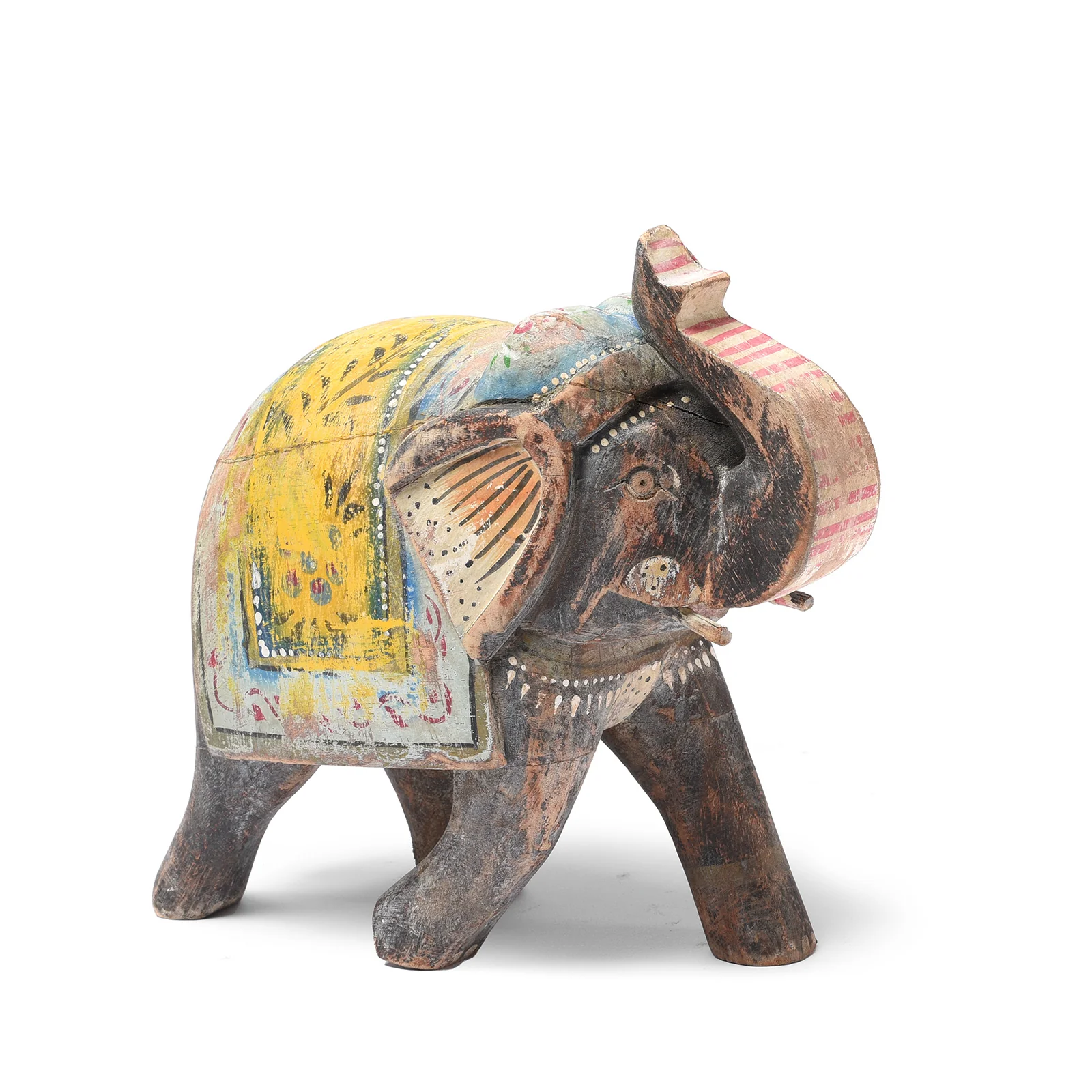 Painted Indian Elephant Figurine From Rajasthan - Image 8