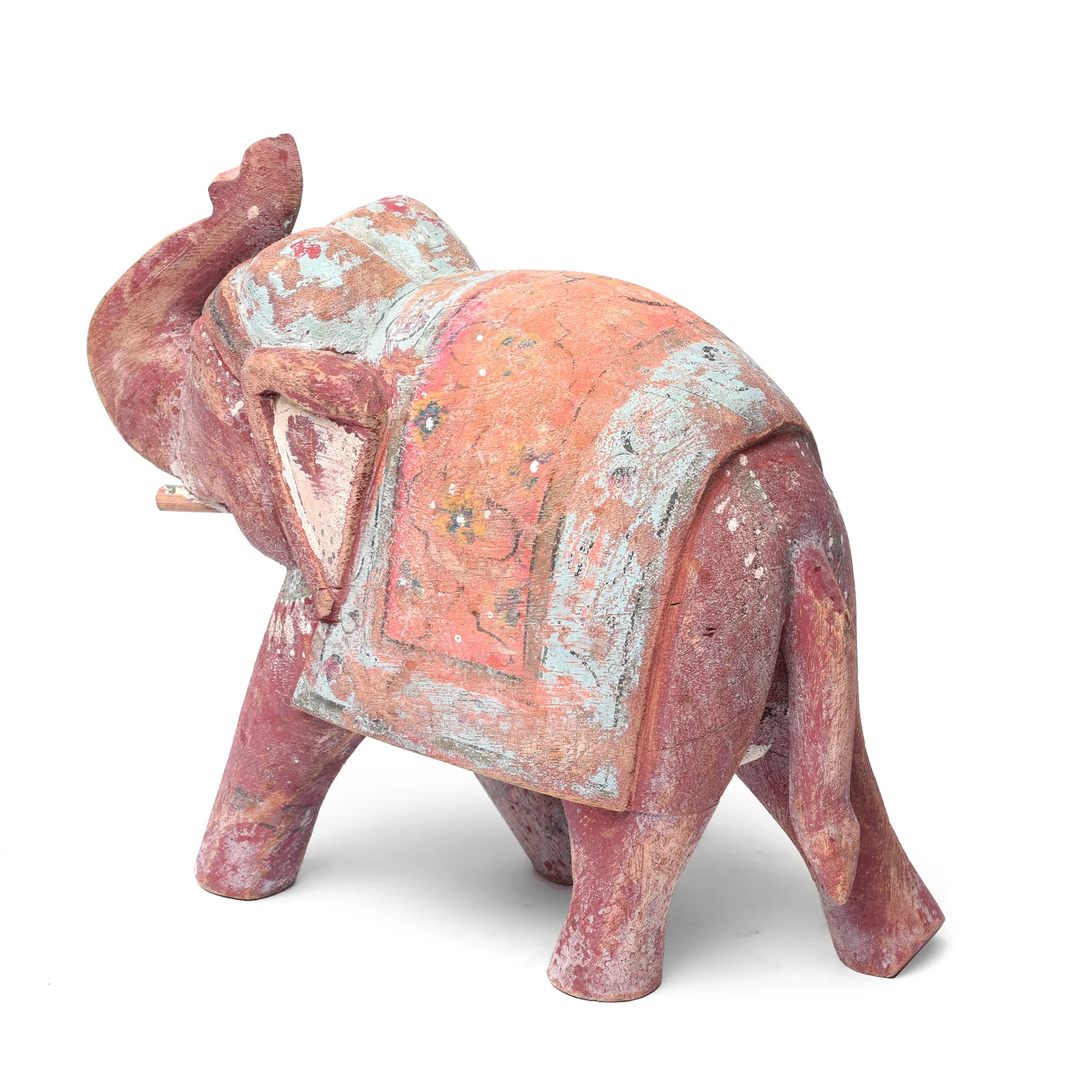 Painted Indian Elephant Figurine From Rajasthan - Image 9