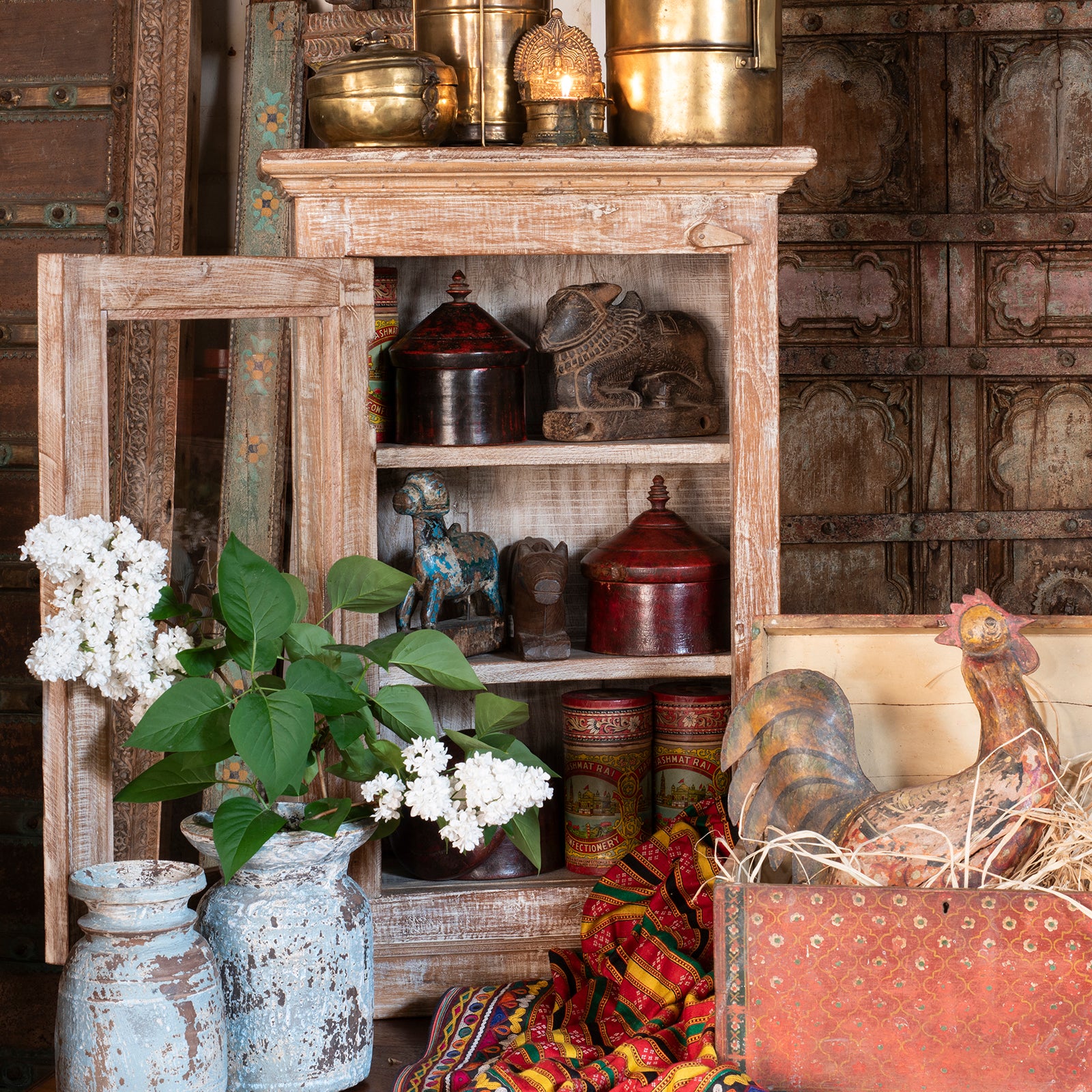 Reclaimed Glazed Wall Cabinet - Image 2