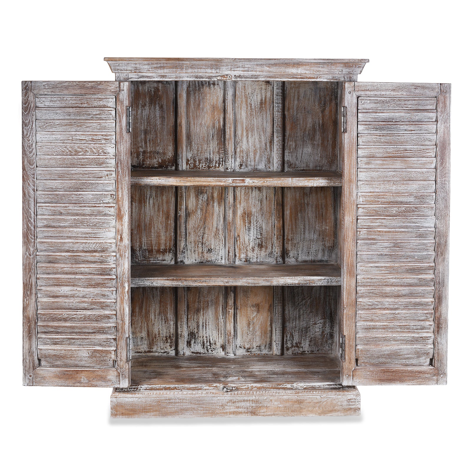 Painted Indian Louvre Cabinet Made From Reclaimed Teak - Image 2