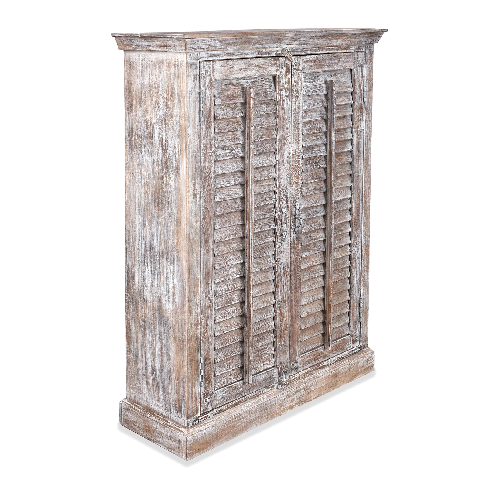 Painted Indian Louvre Cabinet Made From Reclaimed Teak - Image 3