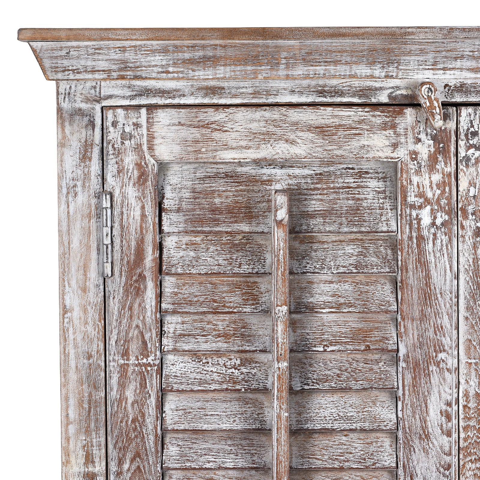 Painted Indian Louvre Cabinet Made From Reclaimed Teak - Image 6