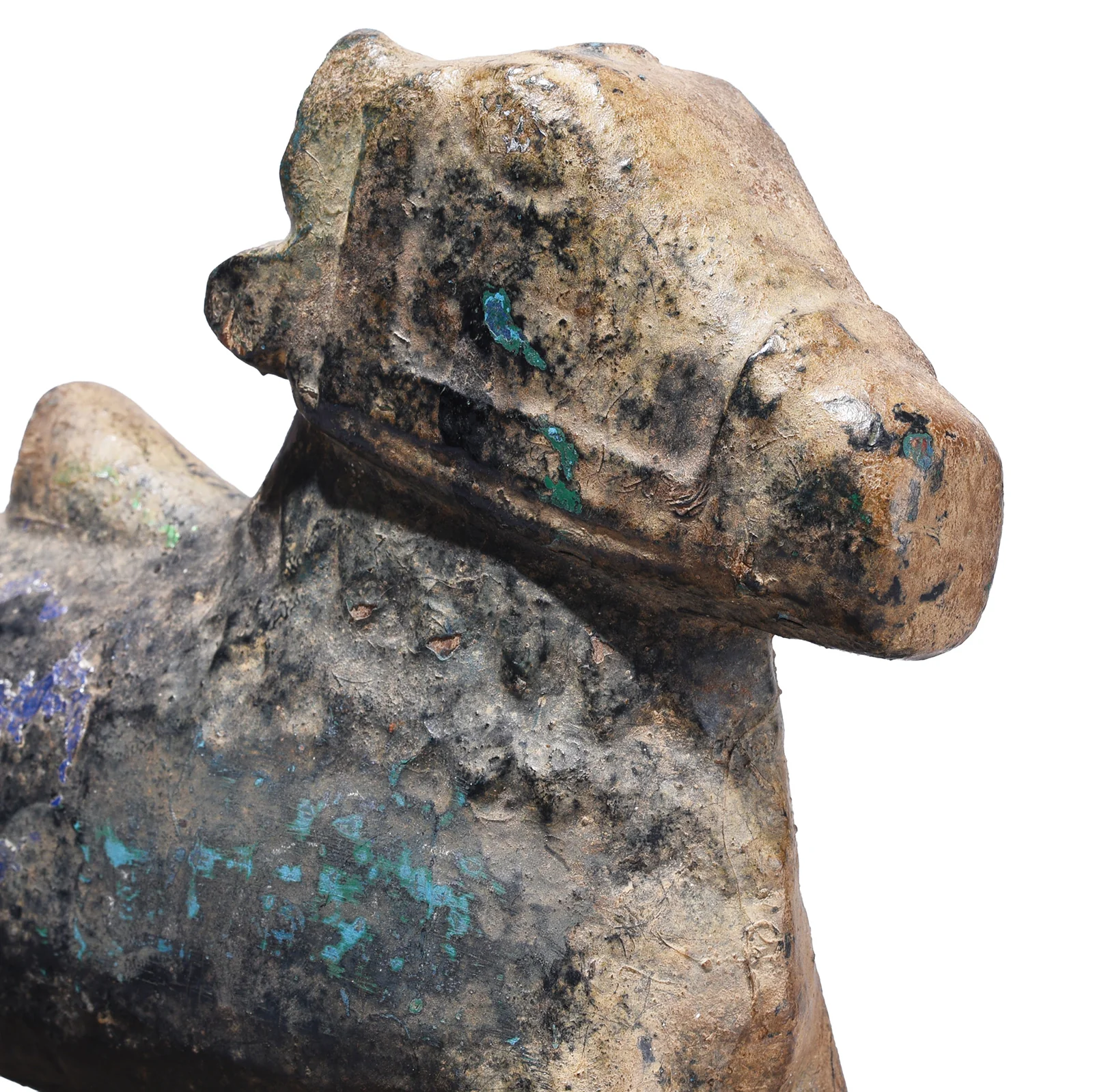 Painted Indian Nandi Bull Wheel Toy From Rajasthan - Ca 1940 - Image 4