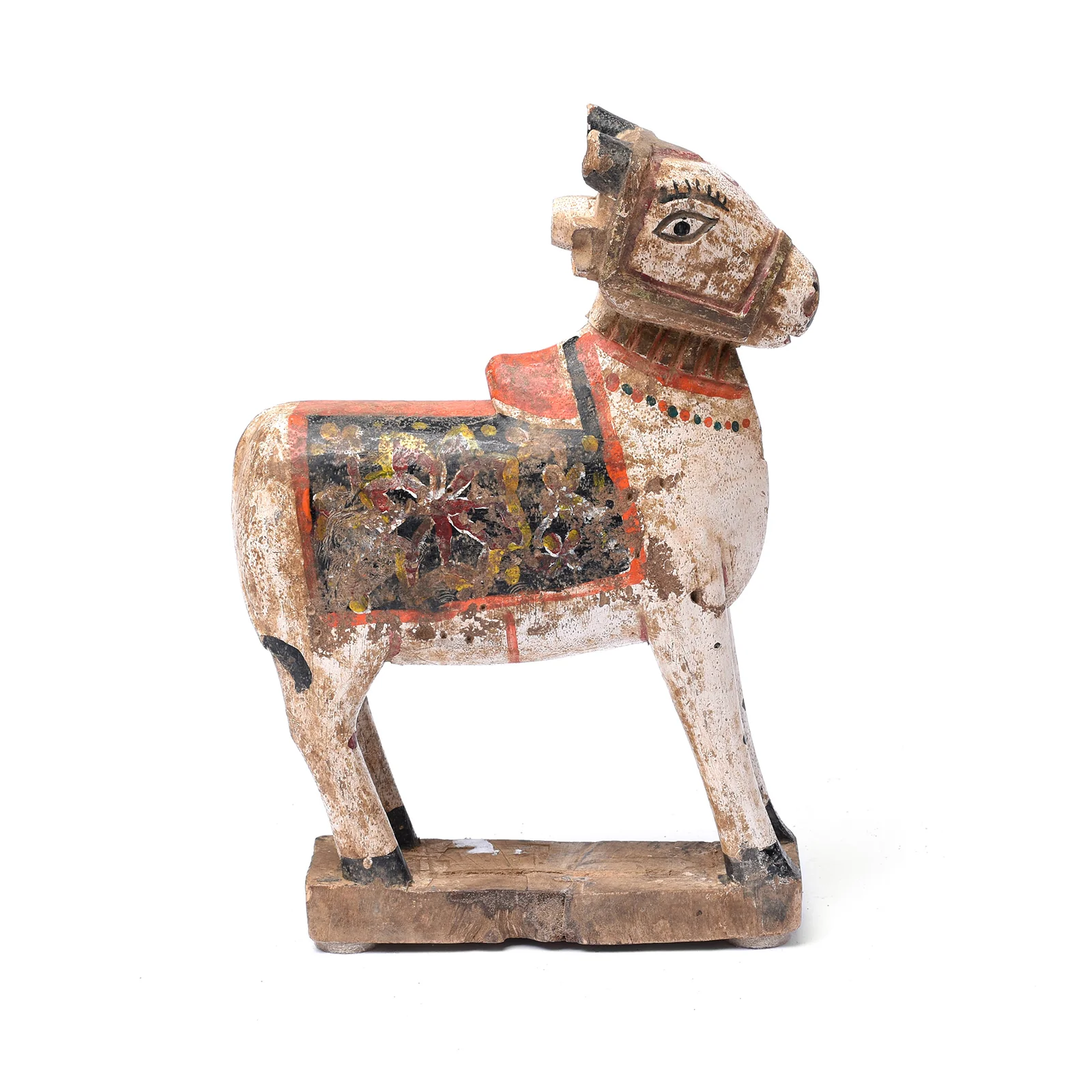 Painted Indian Nandi Bull Figurine From Rajasthan - Ca 1940 - Image 3