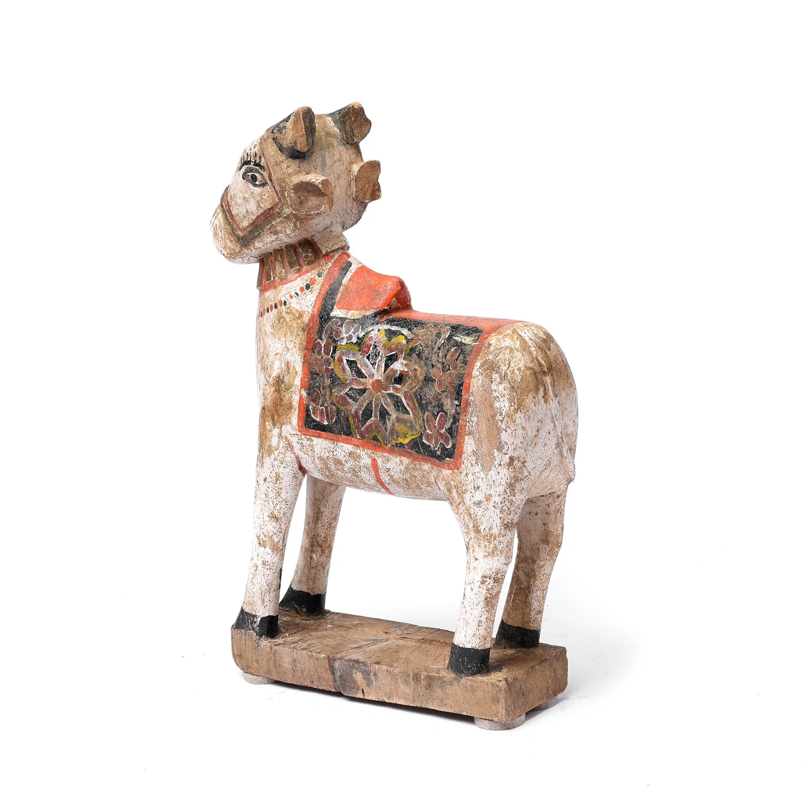 Painted Indian Nandi Bull Figurine From Rajasthan - Ca 1940 - Image 4