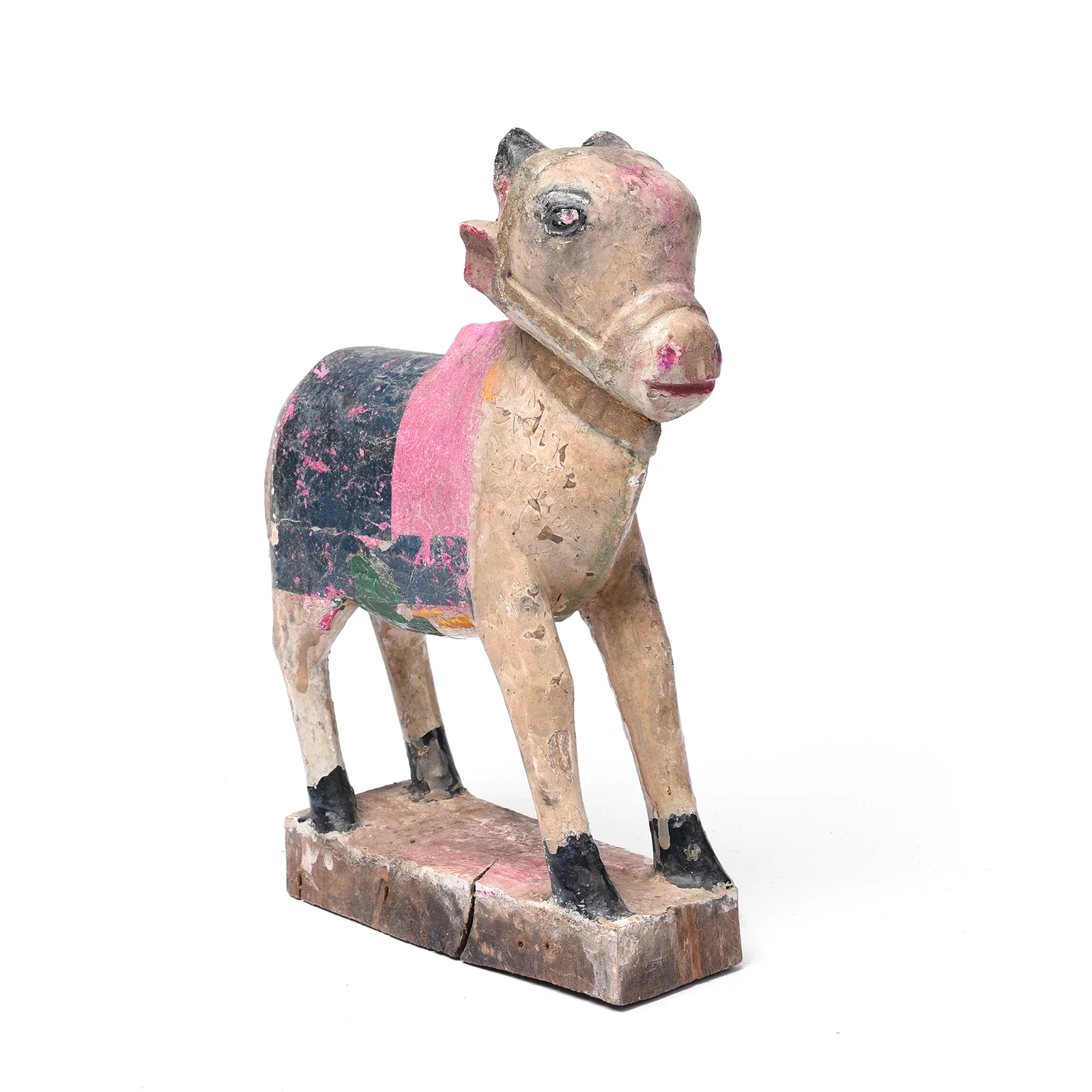 Painted Indian Nandi Bull Figurine From Rajasthan - Ca 1940 - Image 4