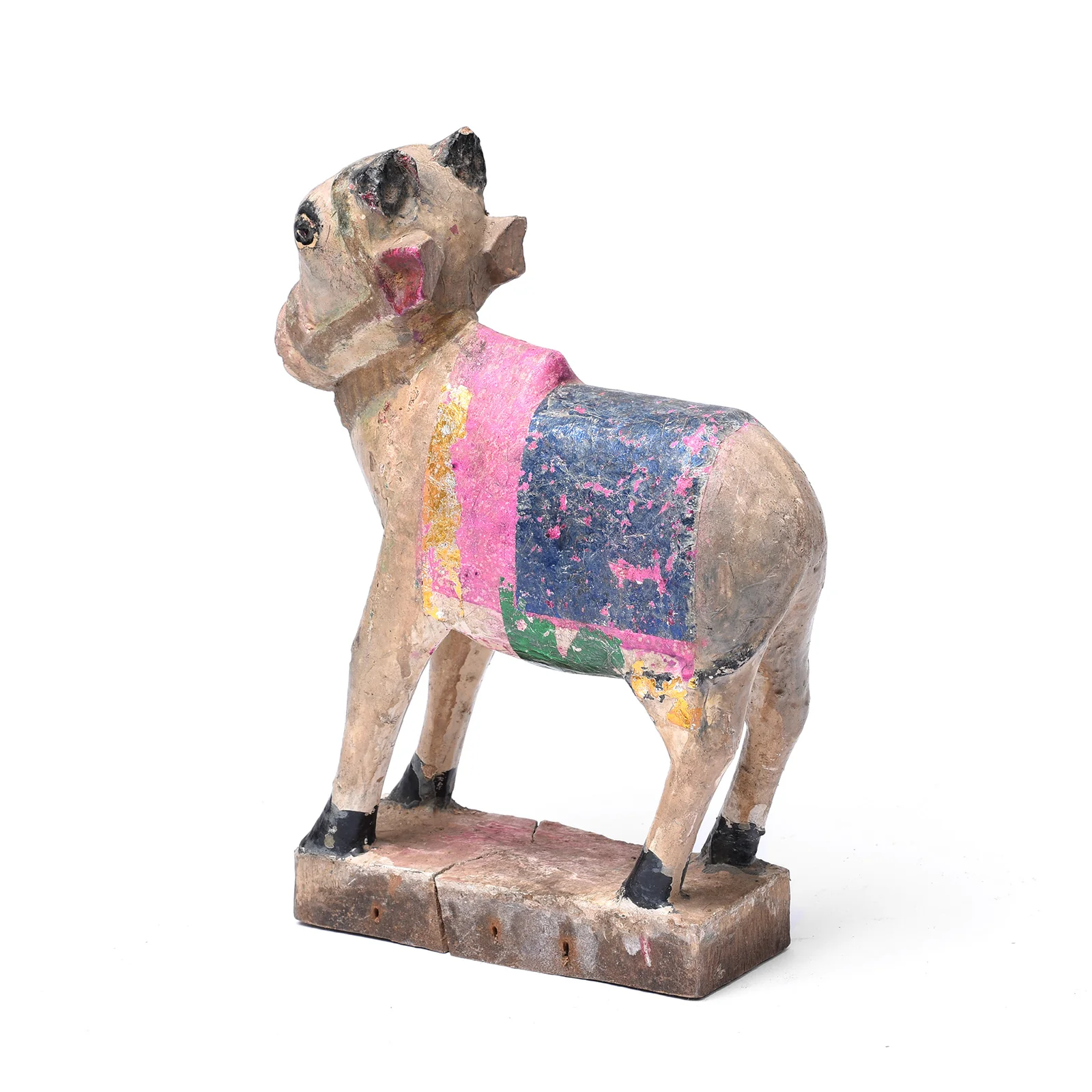Painted Indian Nandi Bull Figurine From Rajasthan - Ca 1940 - Image 5
