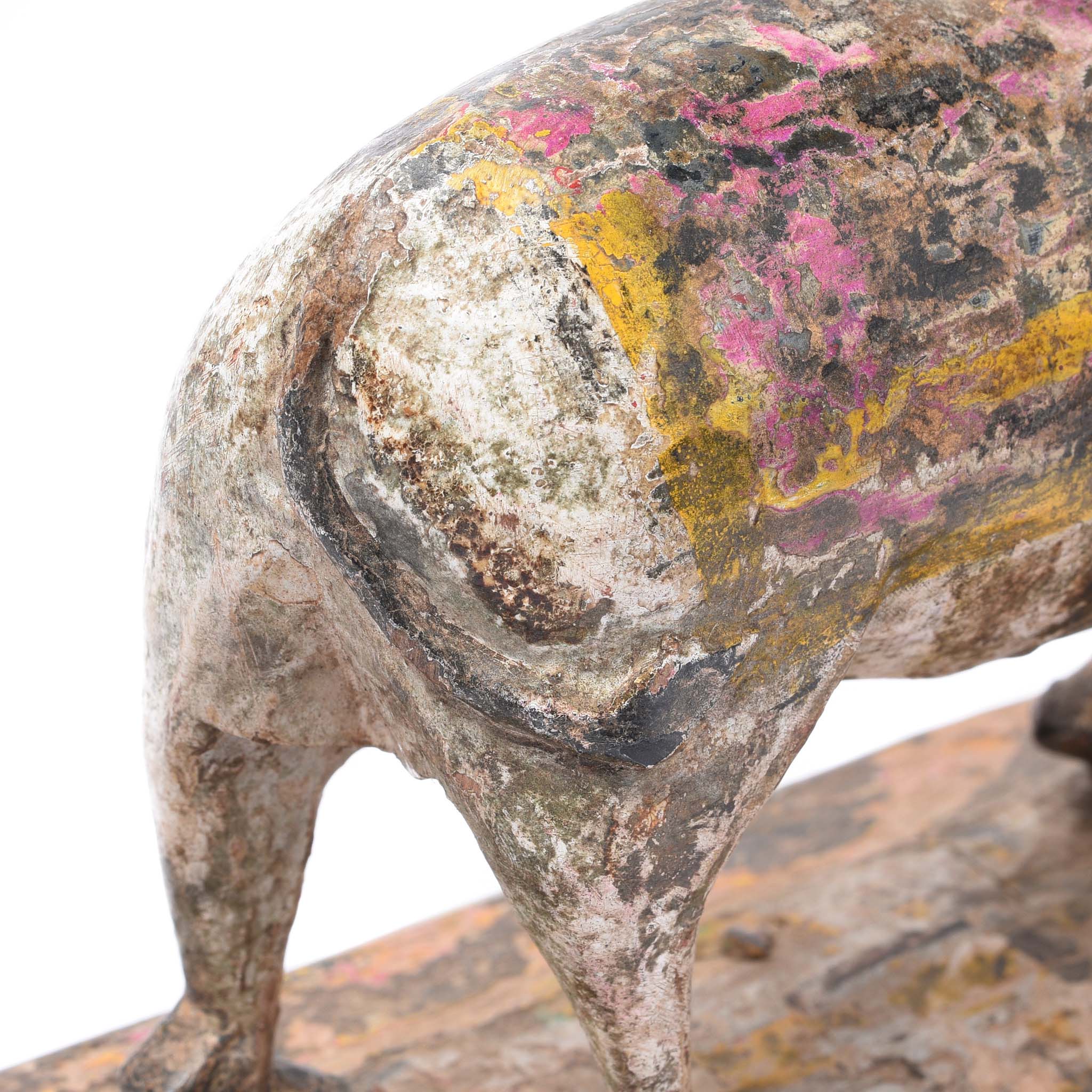 Painted Indian Nandi Bull Figurine From Rajasthan - Ca 1920 - Image 5