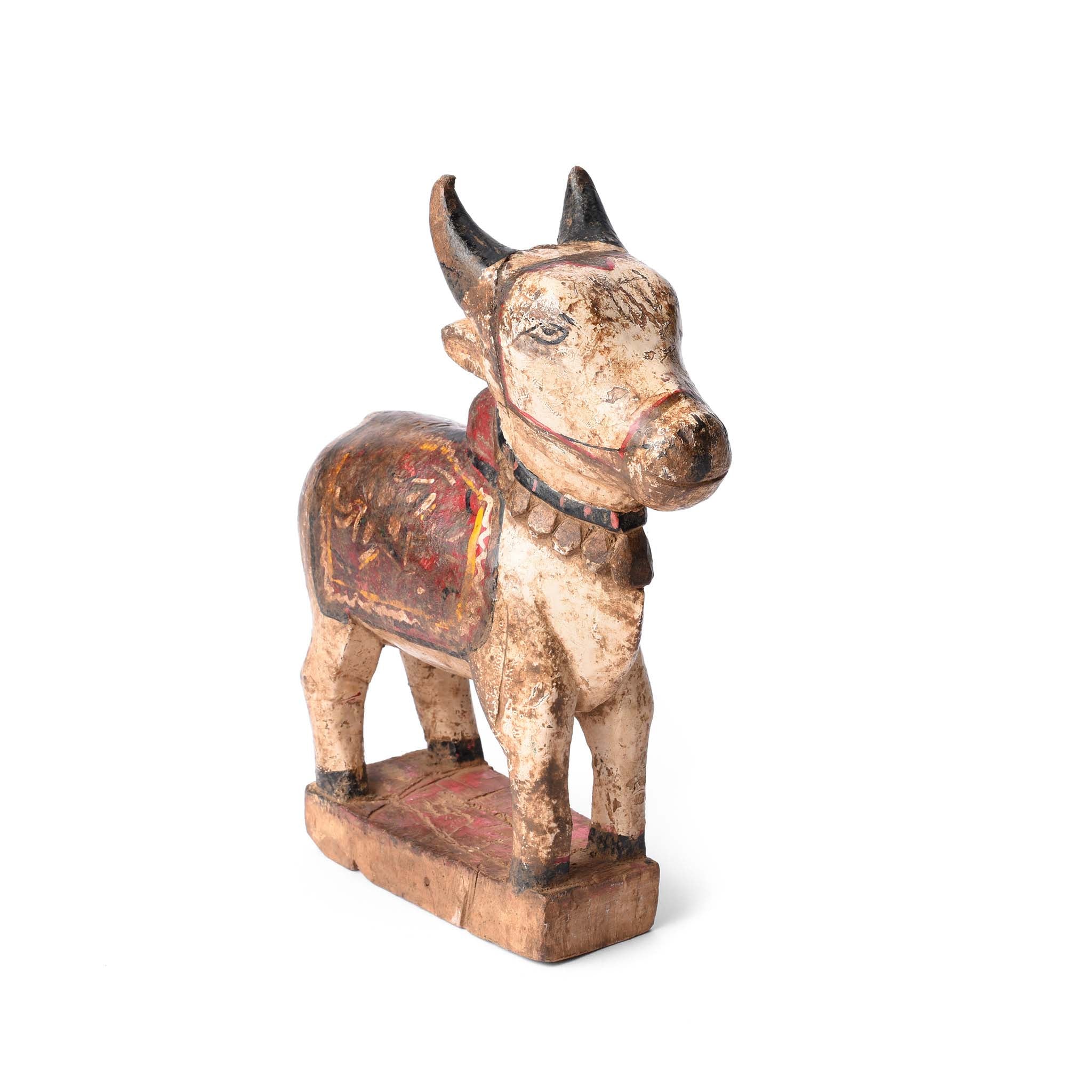 Painted Indian Nandi Bull Figurine From Rajasthan - Ca 1920 - Image 2