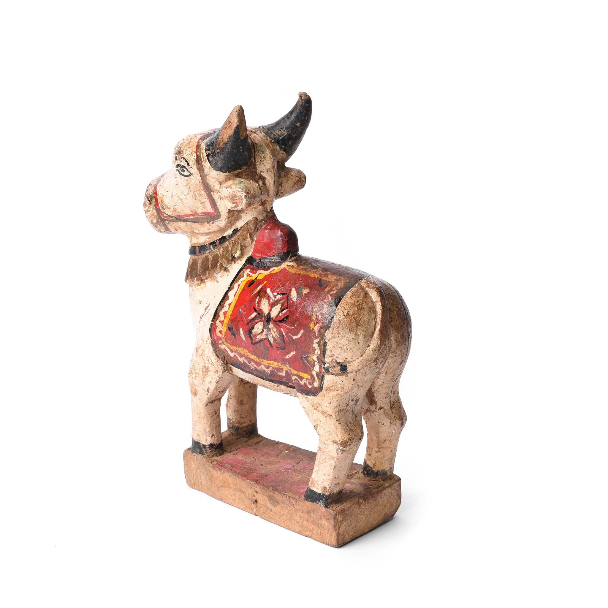 Painted Indian Nandi Bull Figurine From Rajasthan - Ca 1920 - Image 3