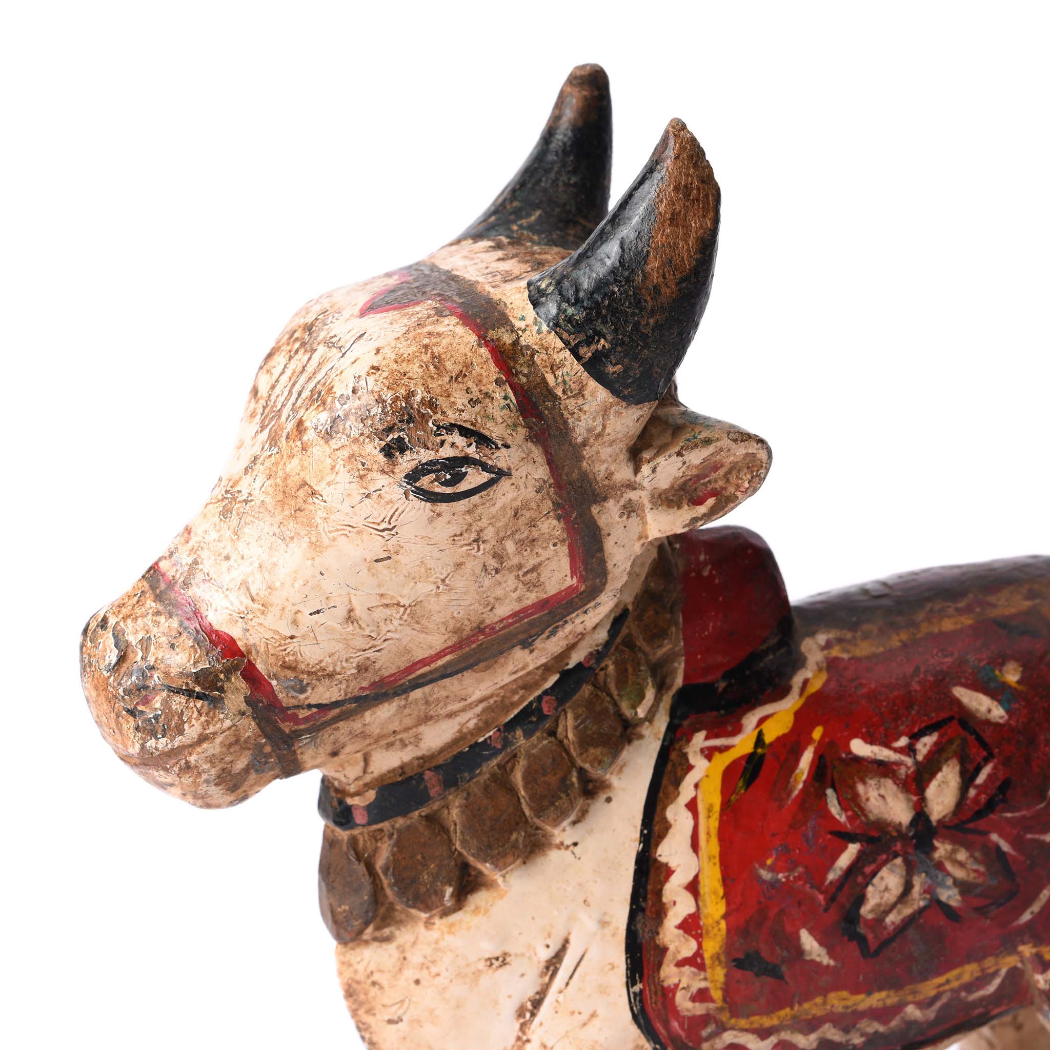 Painted Indian Nandi Bull Figurine From Rajasthan - Ca 1920 - Image 4