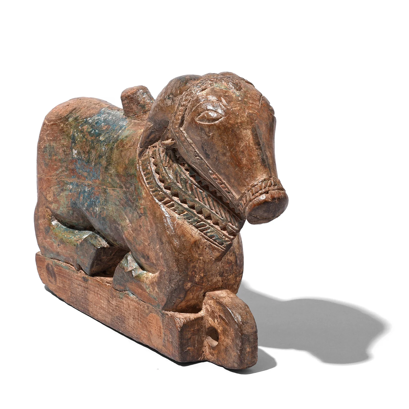 Painted Indian Nandi Bull Toy From Maharashtra - 19th Century - Image 3
