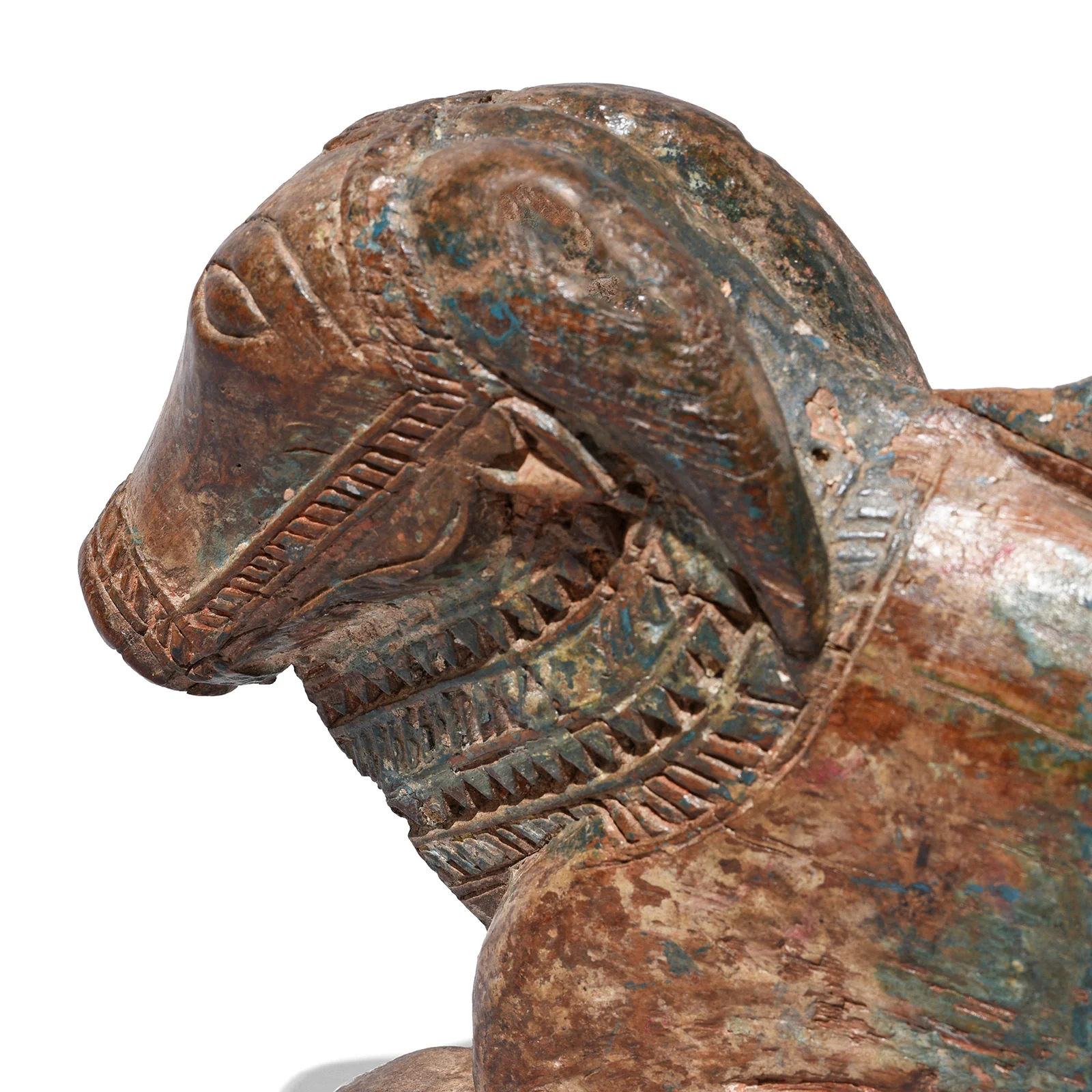 Painted Indian Nandi Bull Toy From Maharashtra - 19th Century - Image 4
