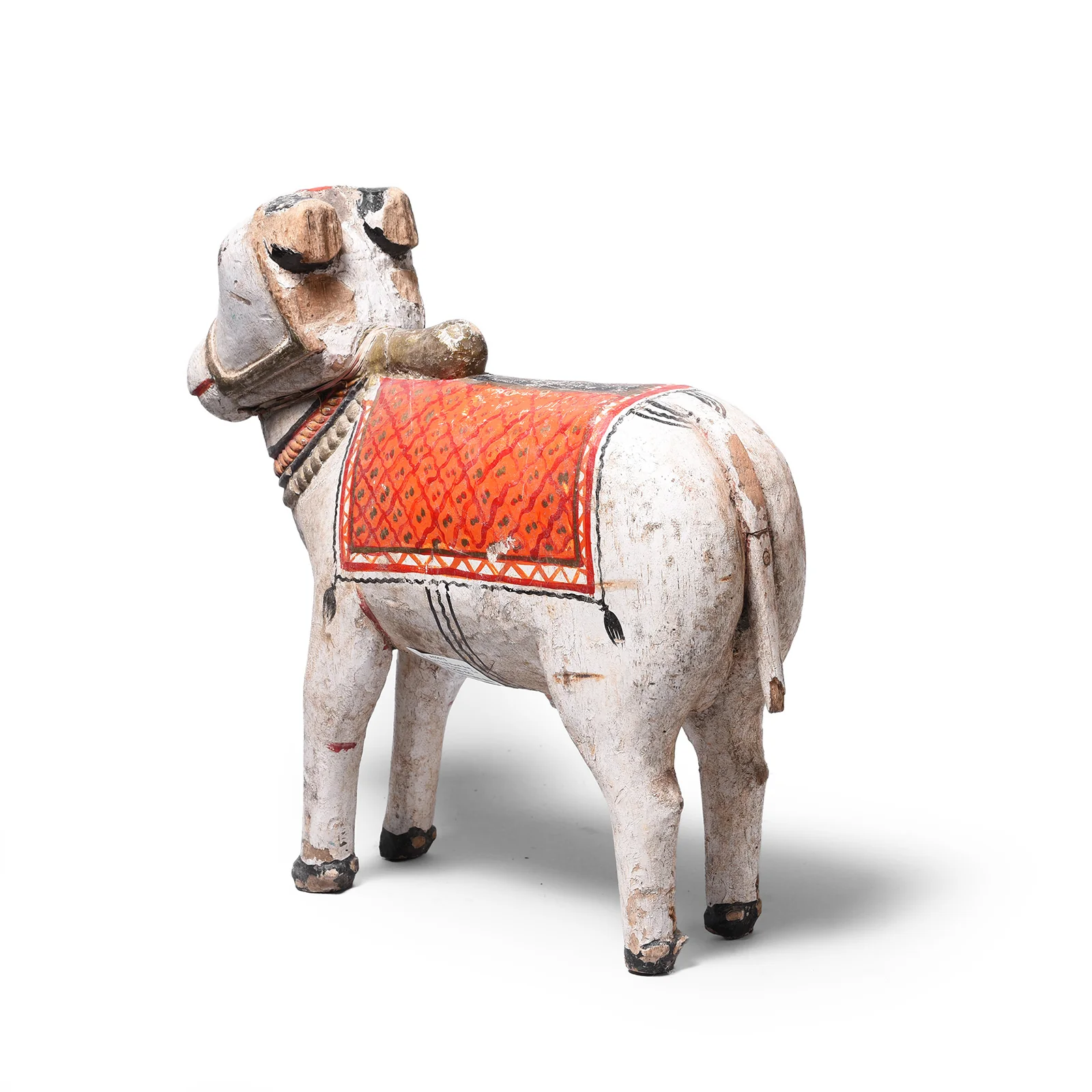 Painted Indian Nandi Bull Toy From Rajasthan - Ca 1940 - Image 4