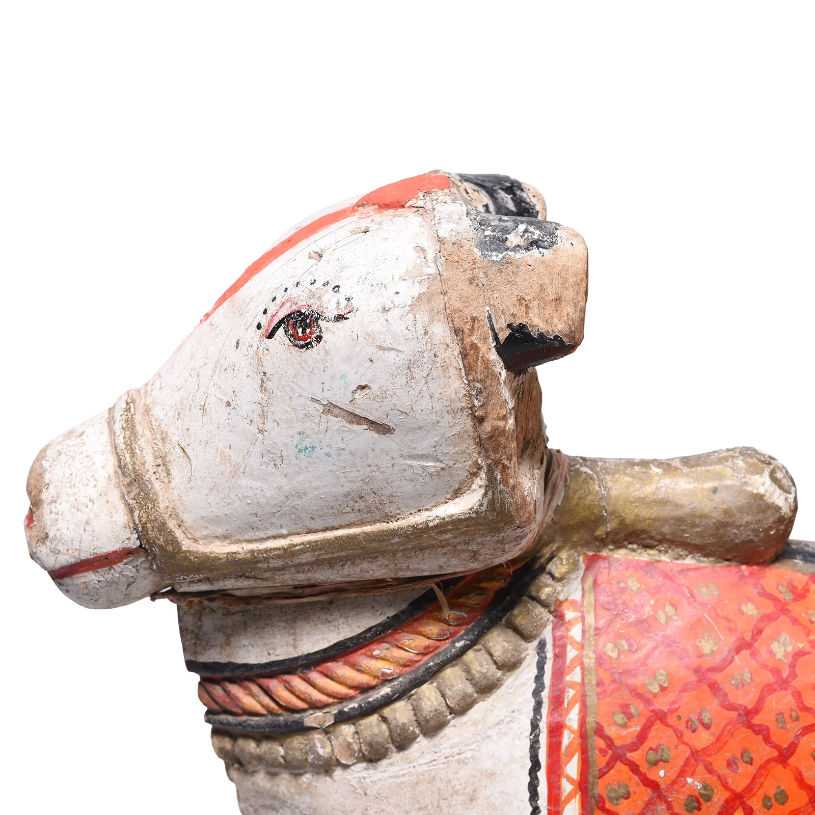 Painted Indian Nandi Bull Toy From Rajasthan - Ca 1940 - Image 5