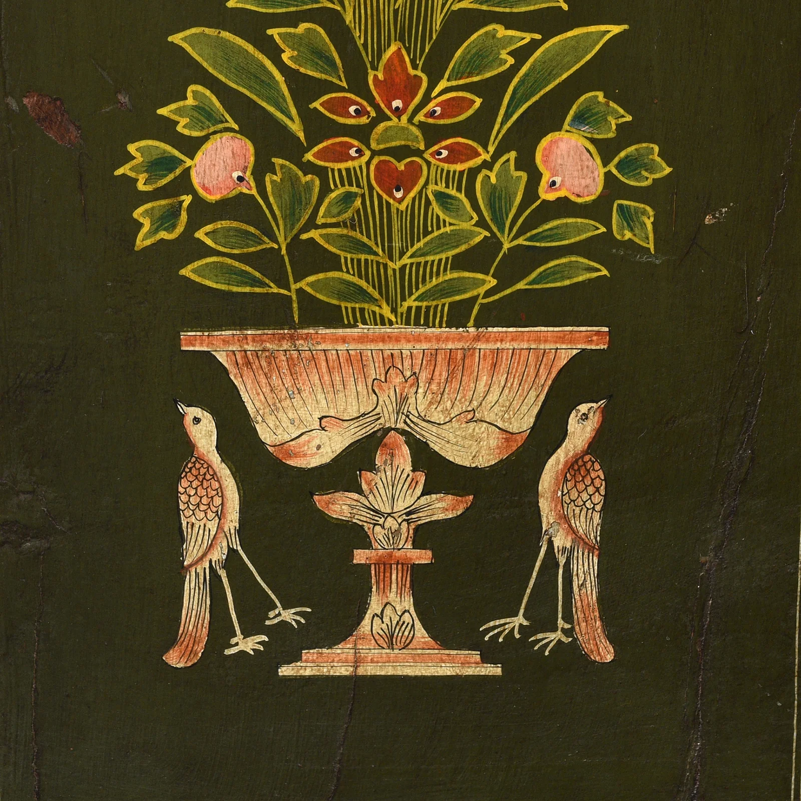 Painted Umbrella Stand From Rajasthan - Image 6