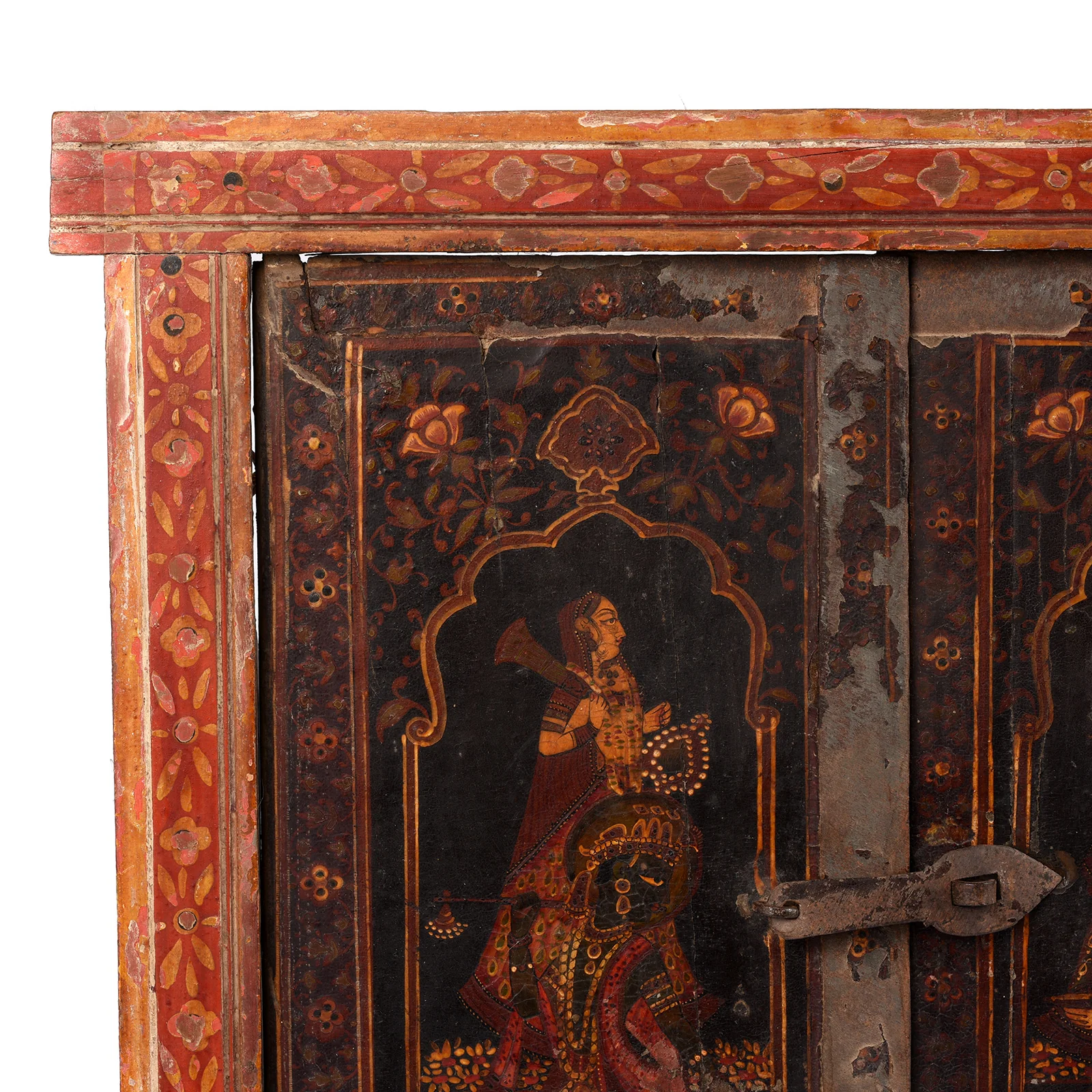 Painted Indian Window Shutter From Bikaner - 18thC - Image 5