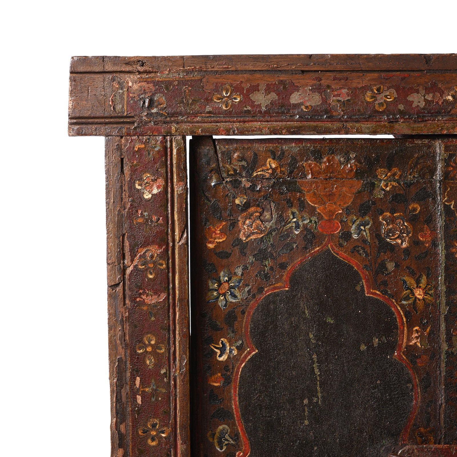 Painted Indian Window Shutter From Bikaner - 19thC - Image 4
