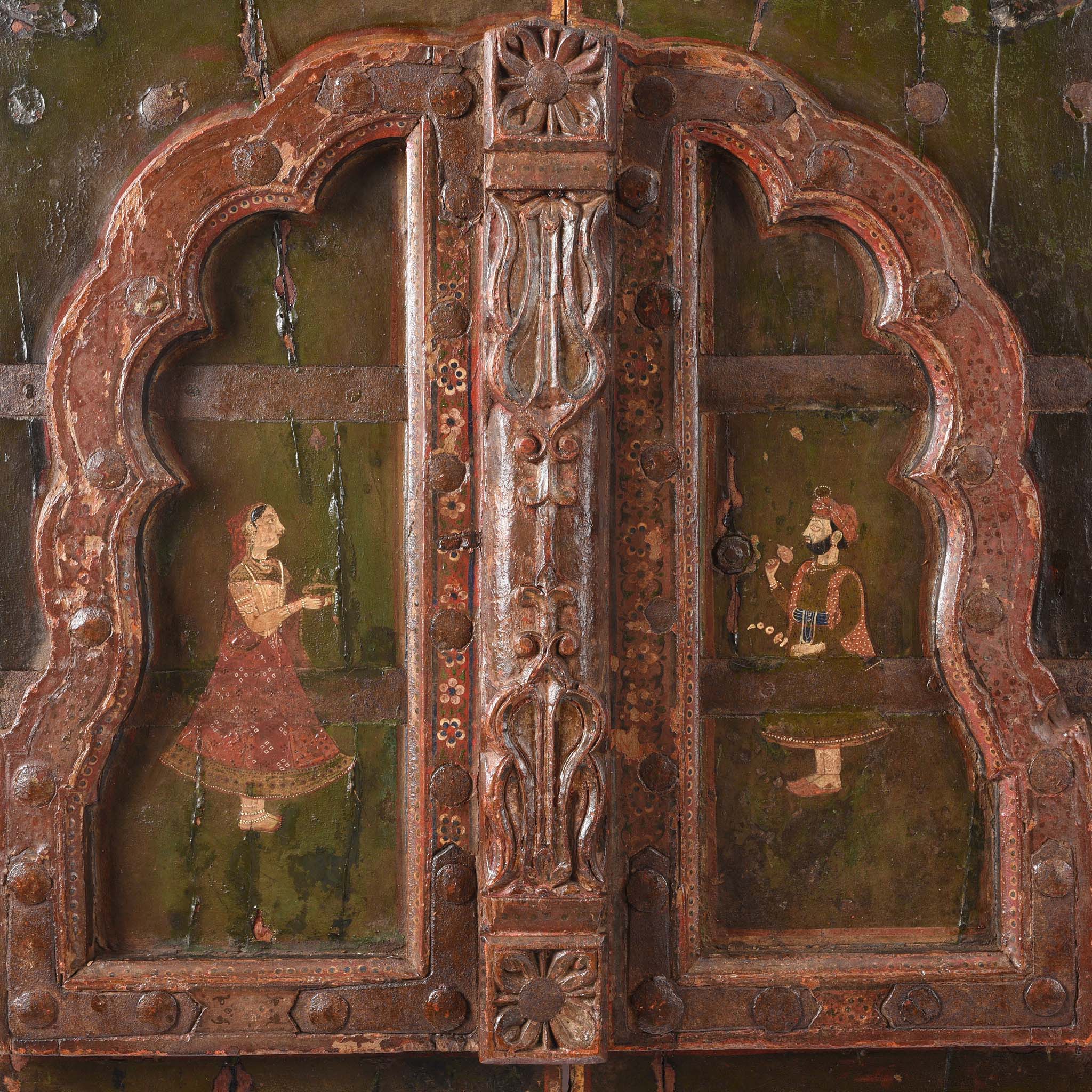 Painted Indian Windows From Bikaner - 19thC - Image 2