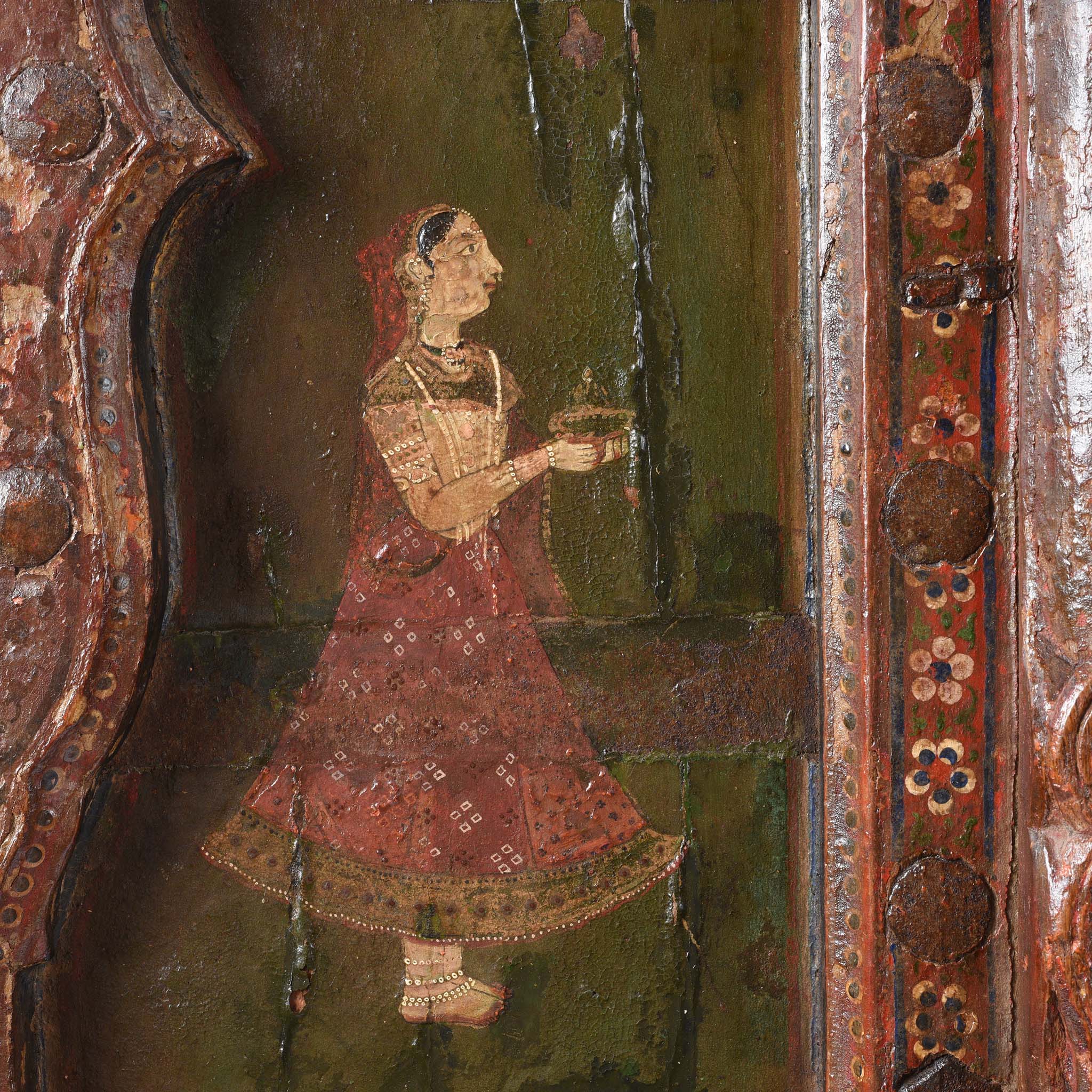 Painted Indian Windows From Bikaner - 19thC - Image 3