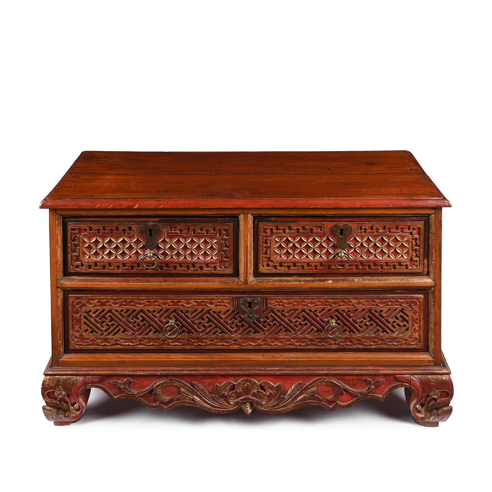 Painted Indonesian Madura Chest - 19th Century