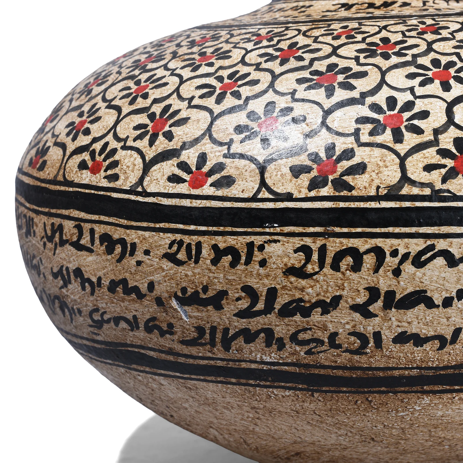 Painted Iron Matka (Indian Water Pot) - Image 3